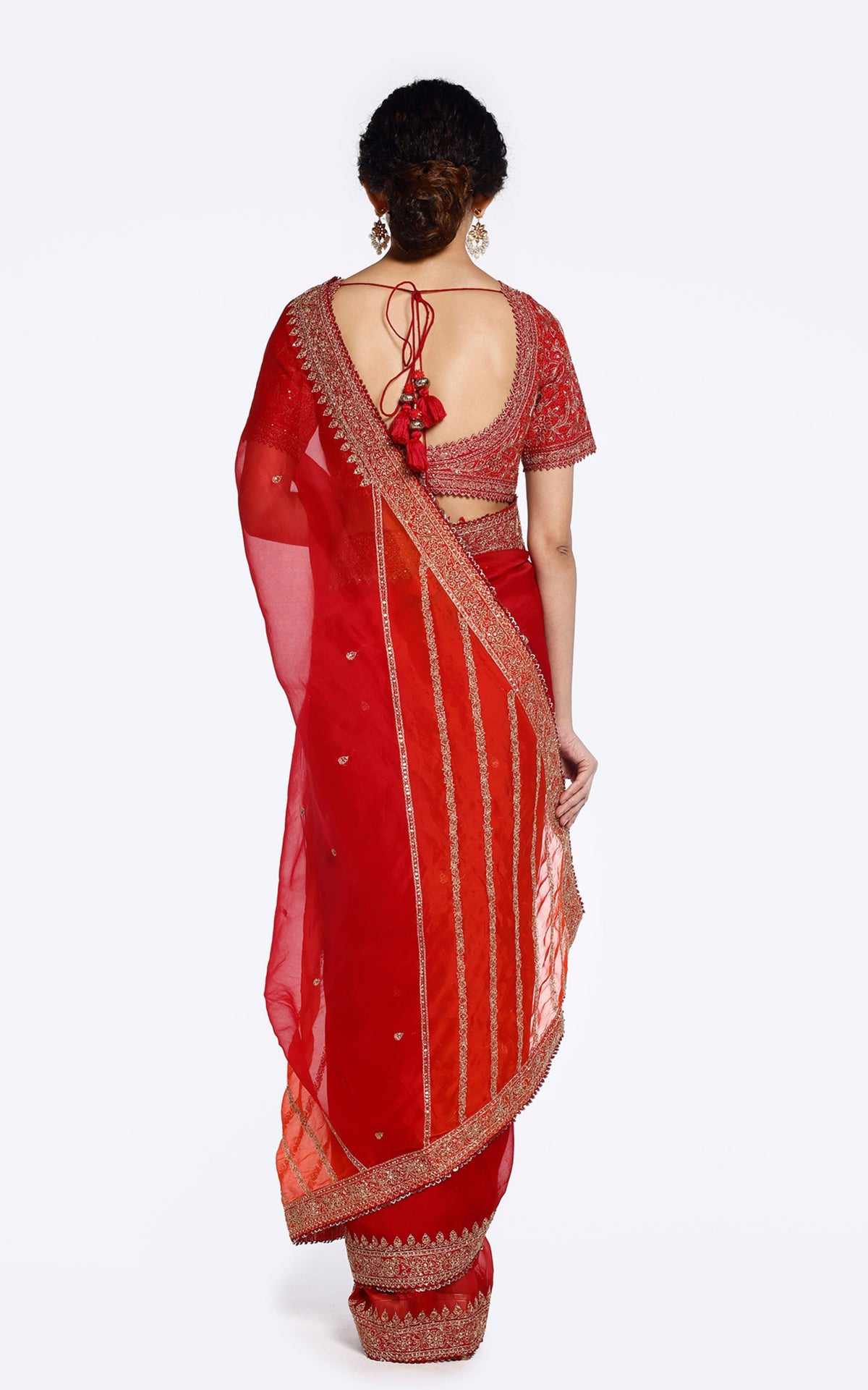 Sequinned Organza Saree