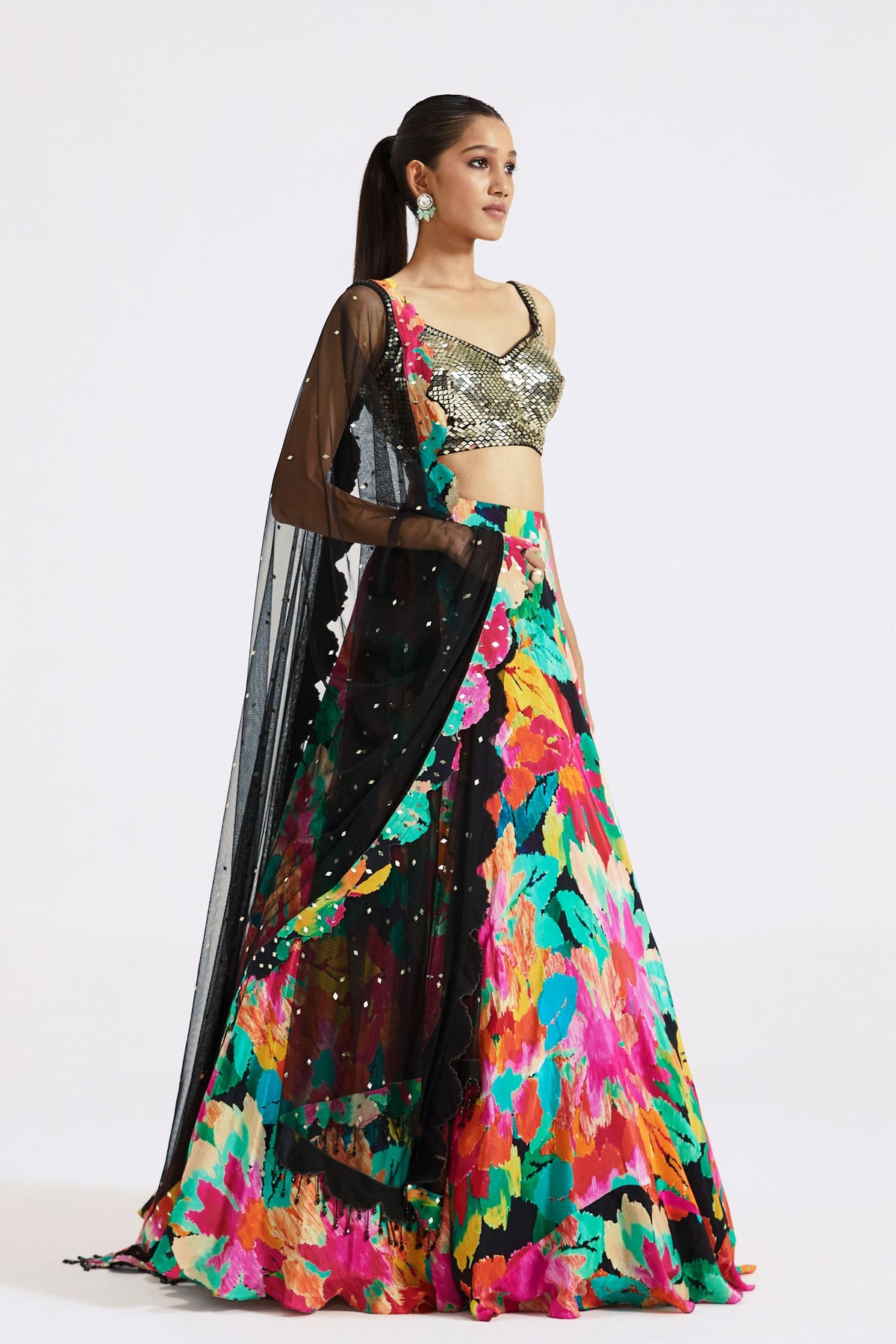 Multi-colour Lehenga Set