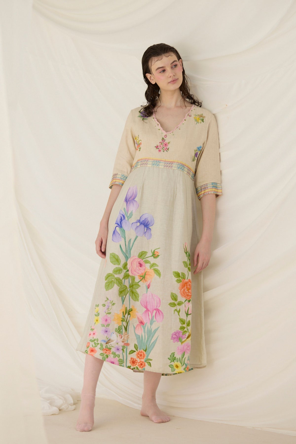 Ash Embroidered Dress