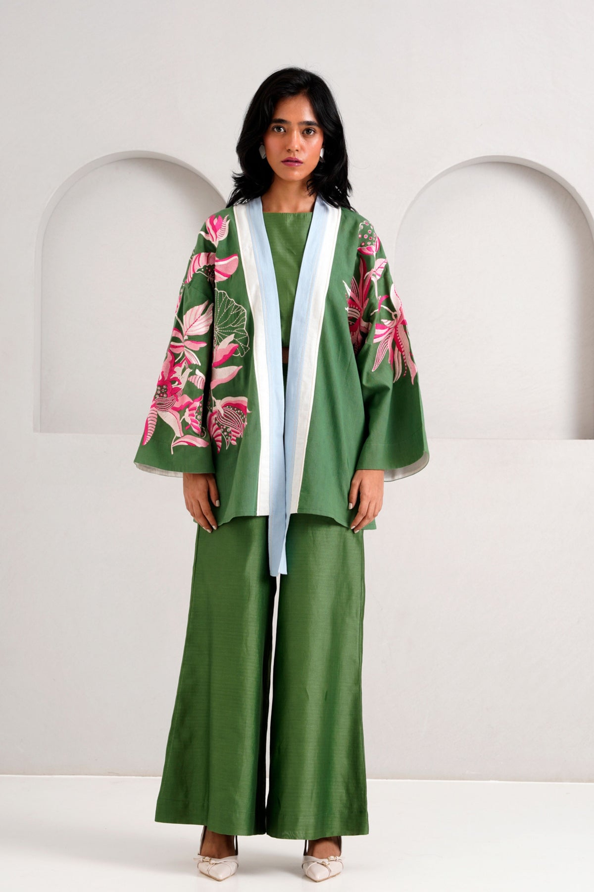 Pine Green Lyam Bloom Jacket Set