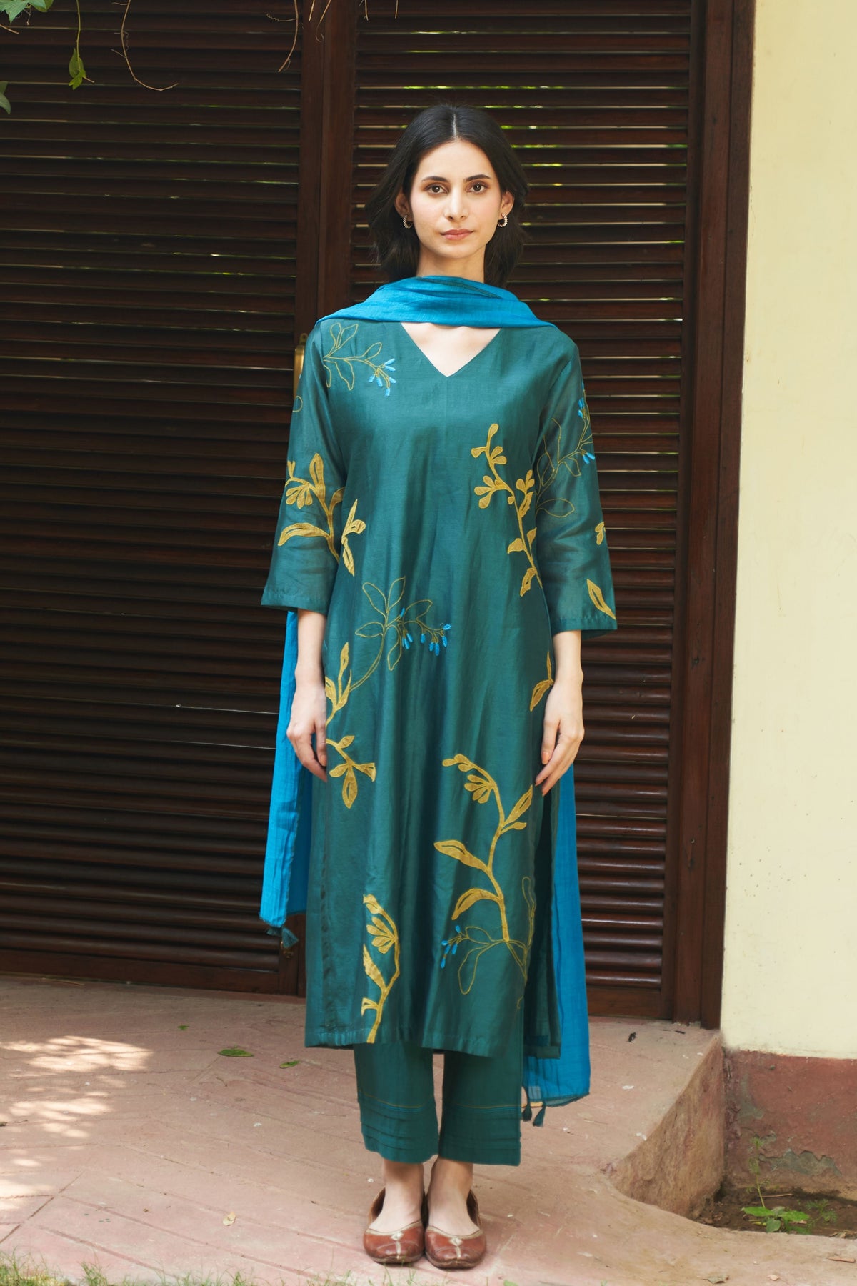 Emerald Applique Kurta Set