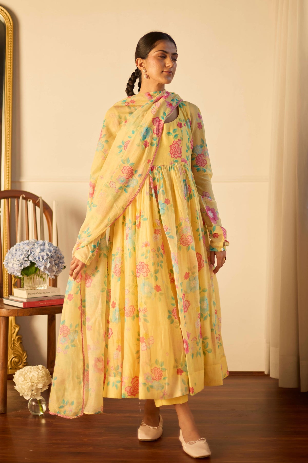 Lemon Florette Anarkali