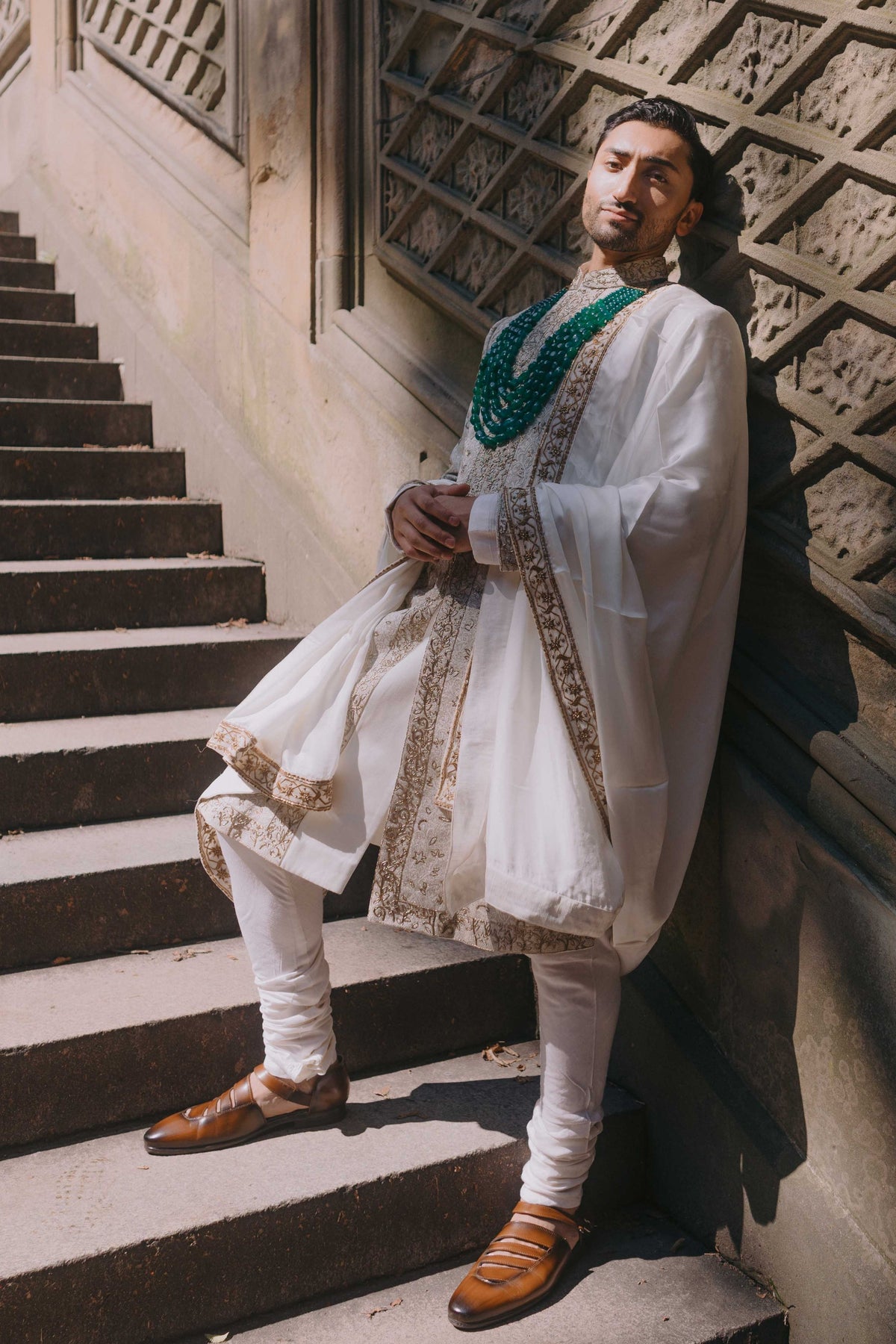 Moonlit Pearl Sherwani Set