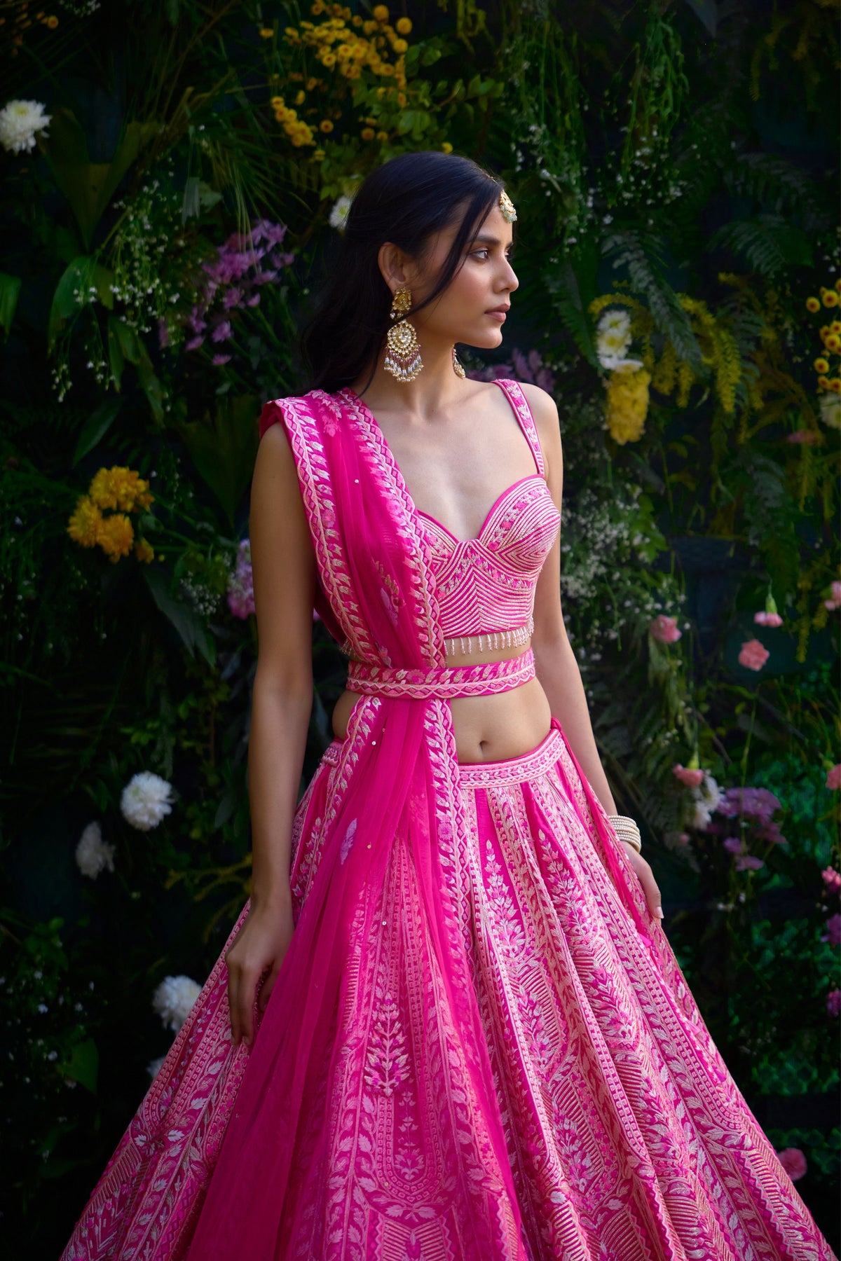 Fuschia Pink Lehenga Set