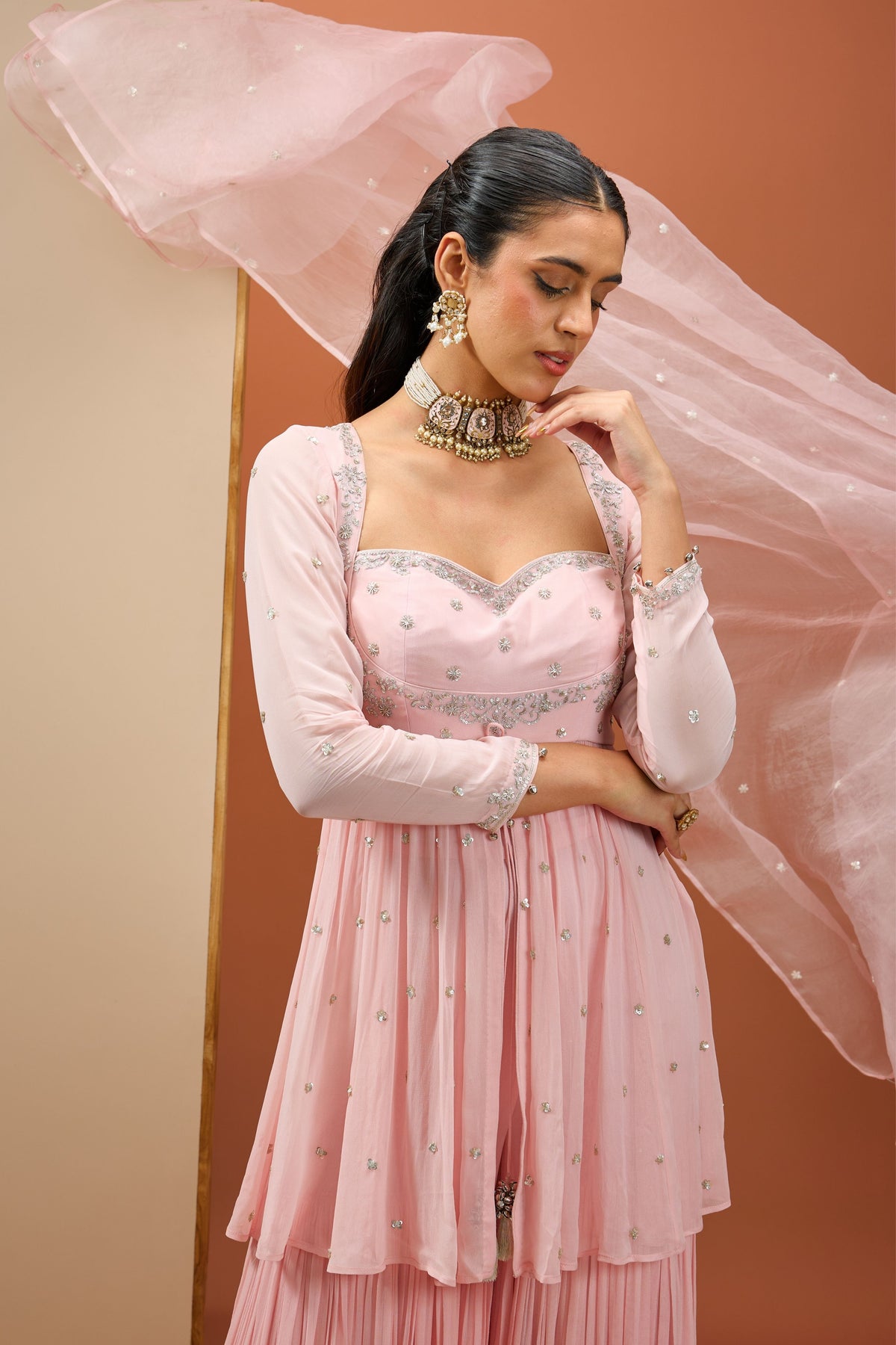 Baby Pink Sharara Set