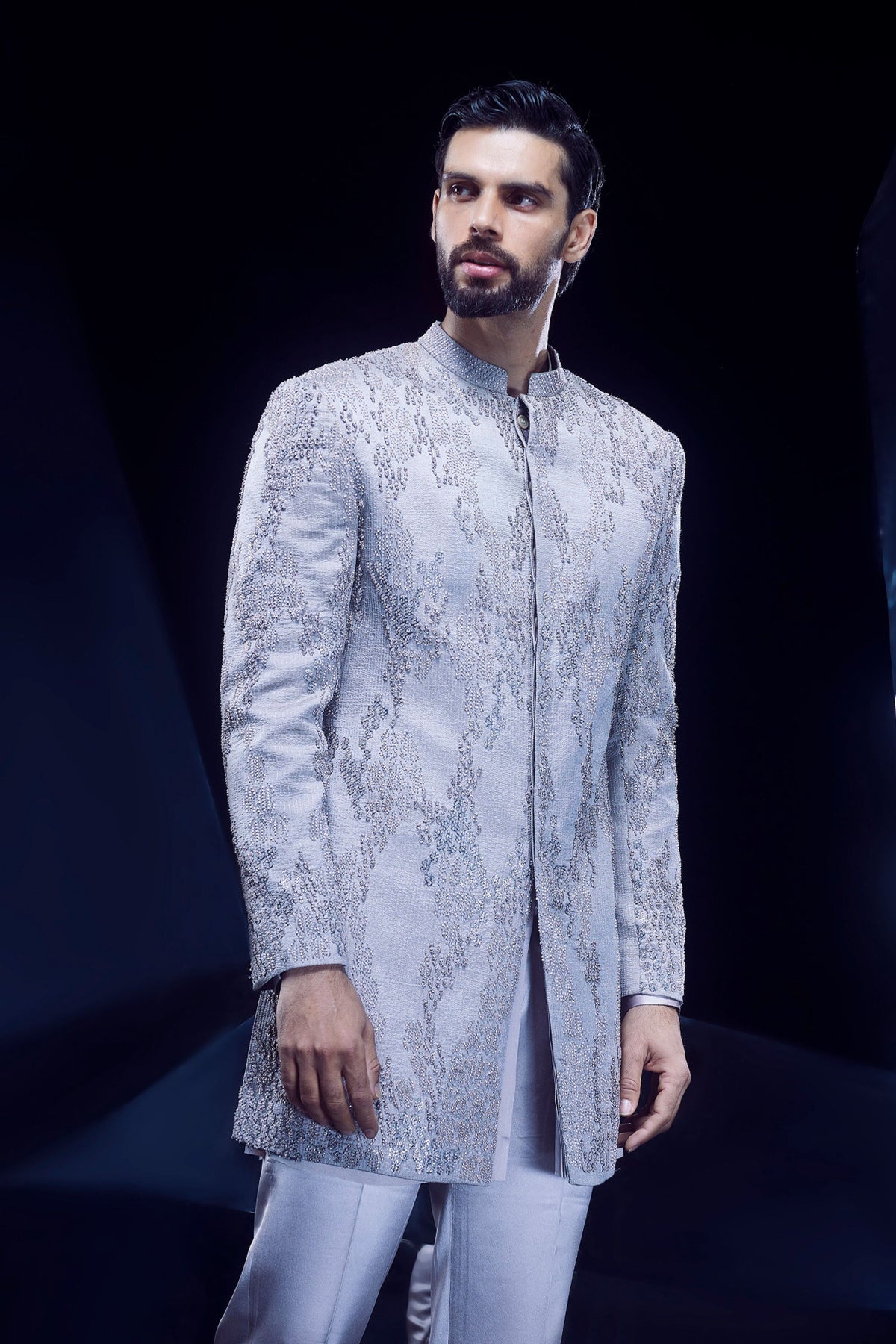 Astron Rose Steel Sherwani