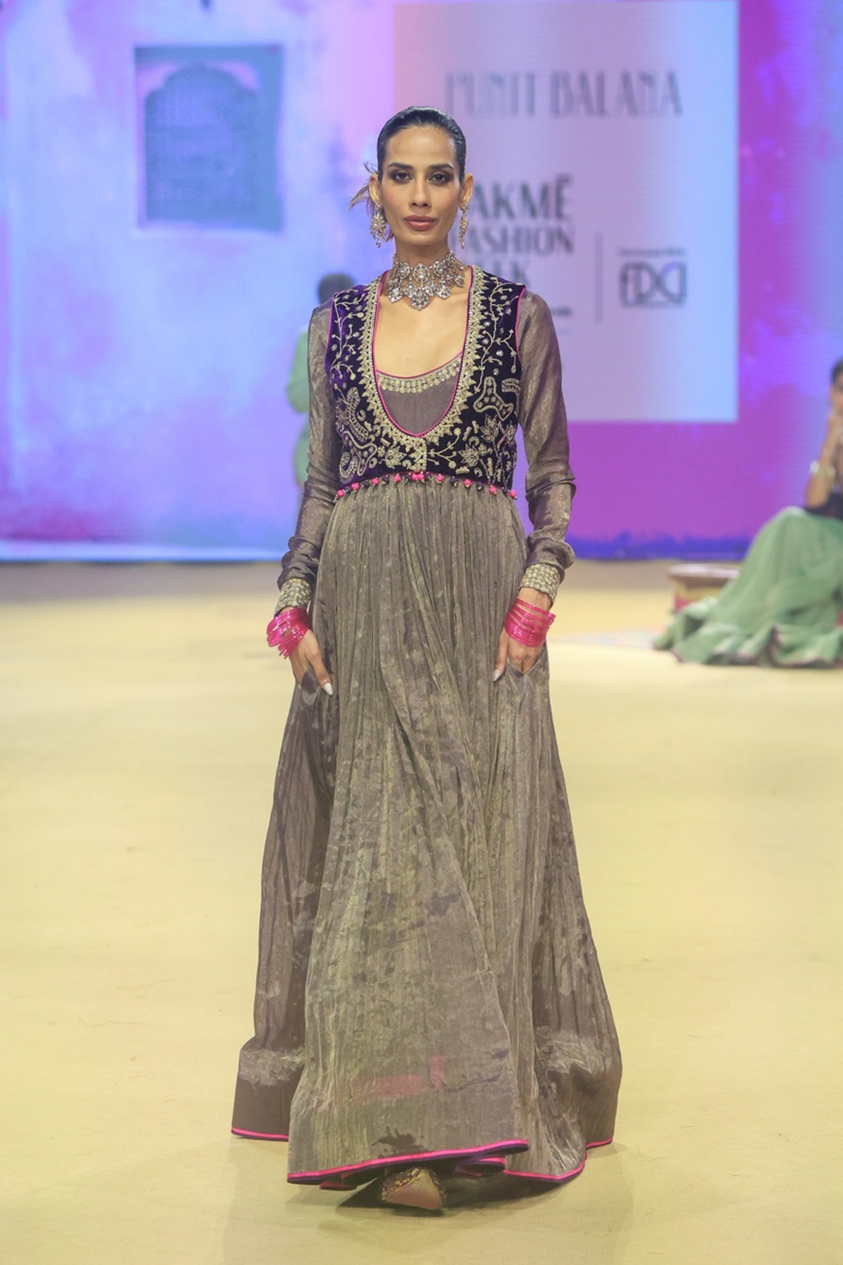 The Baigani Koti Anarkali Set