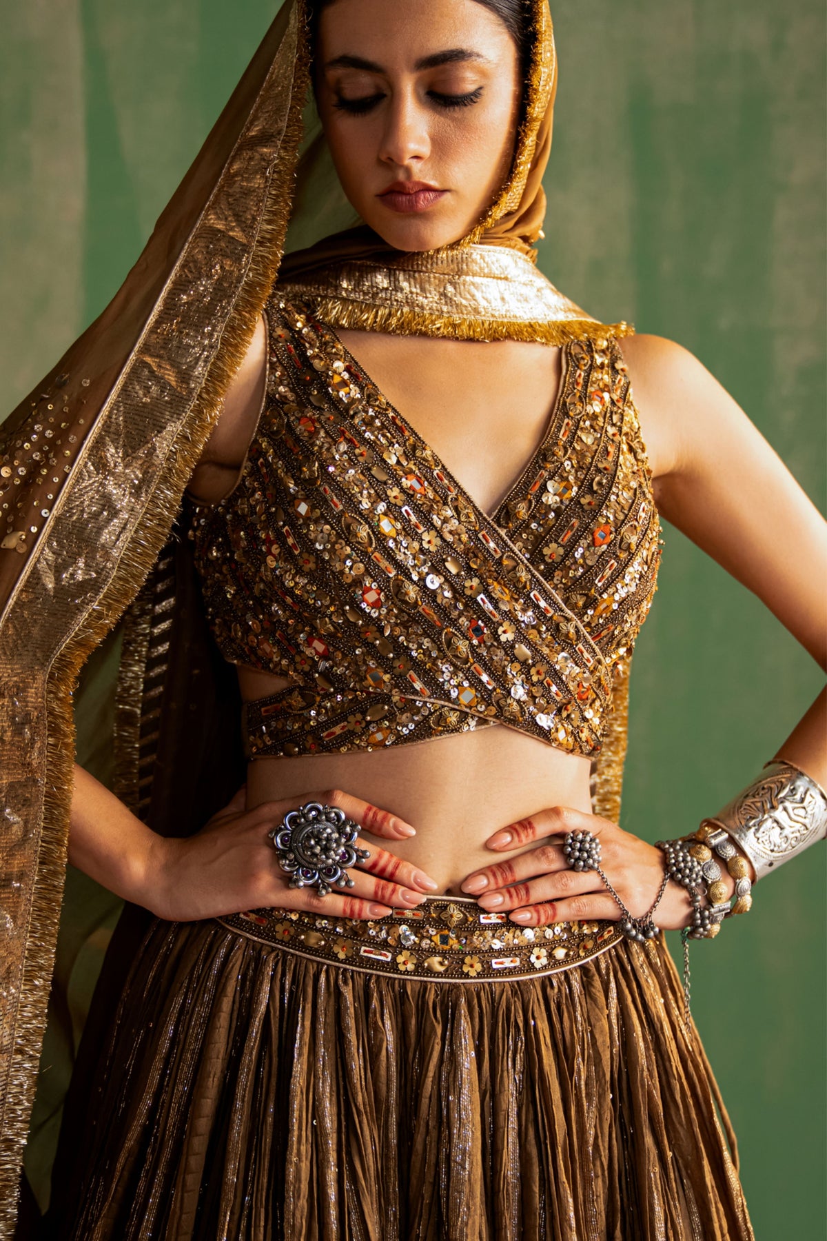 Ruchika Chanderi Lehenga Set