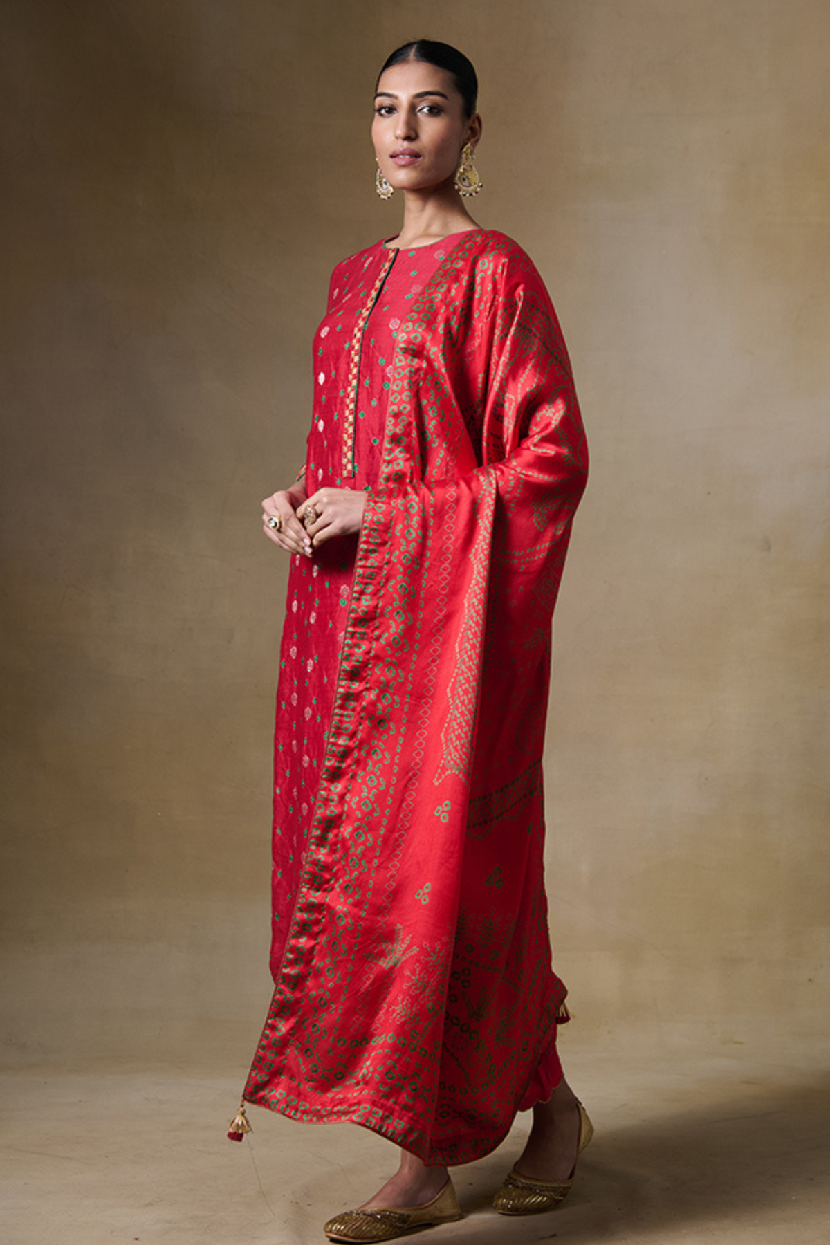 Kashi Kurta Set in Red