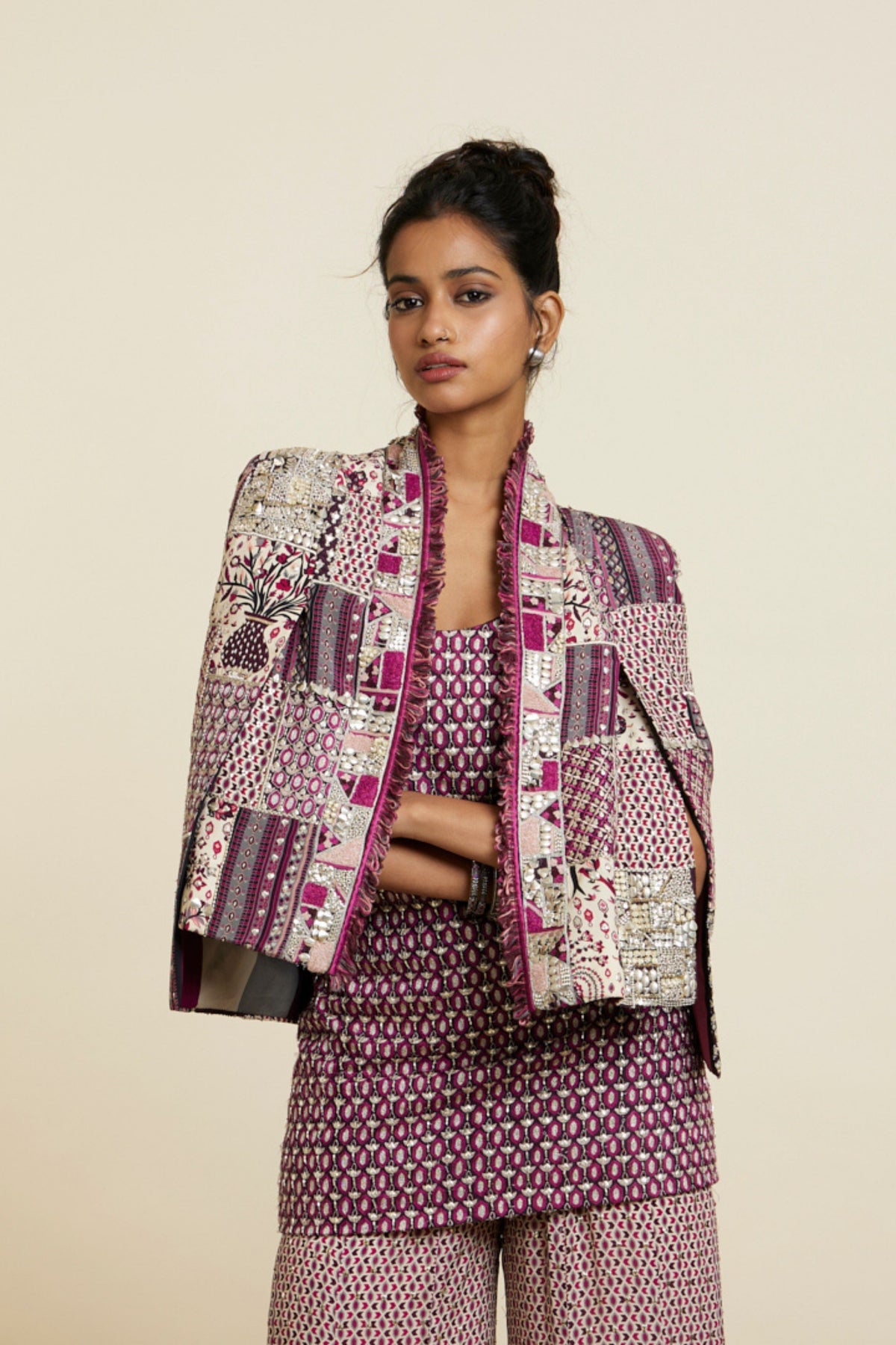 Merlot Patchwork Noor Jacket