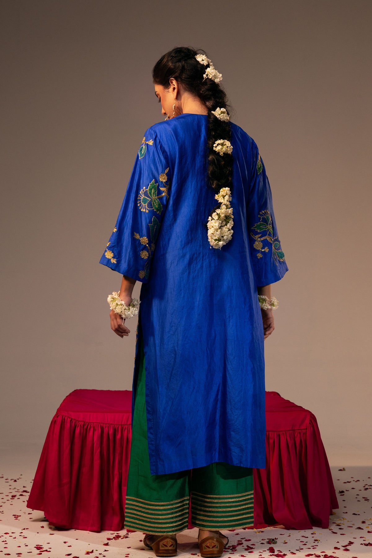 Blue Kurta With Palazzo