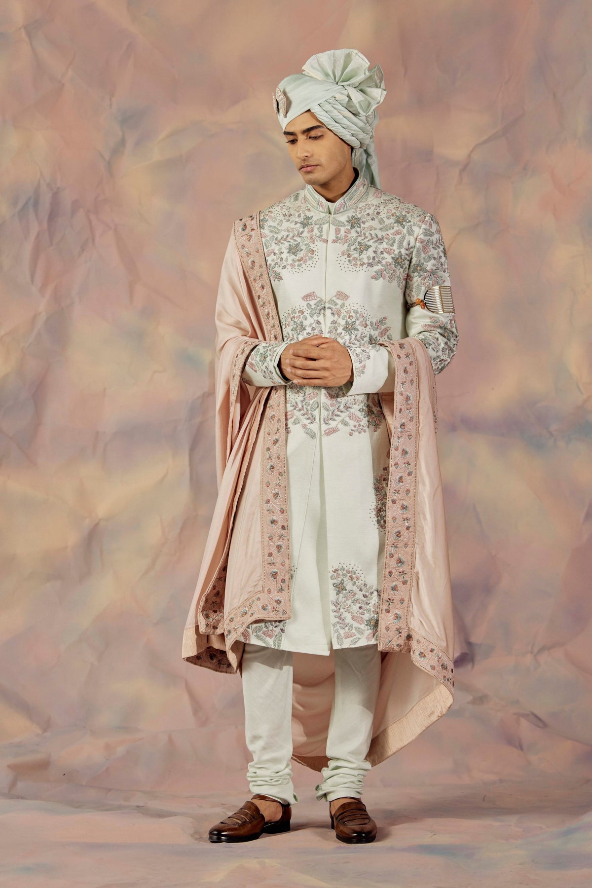 Hazy Blue Sherwani Set