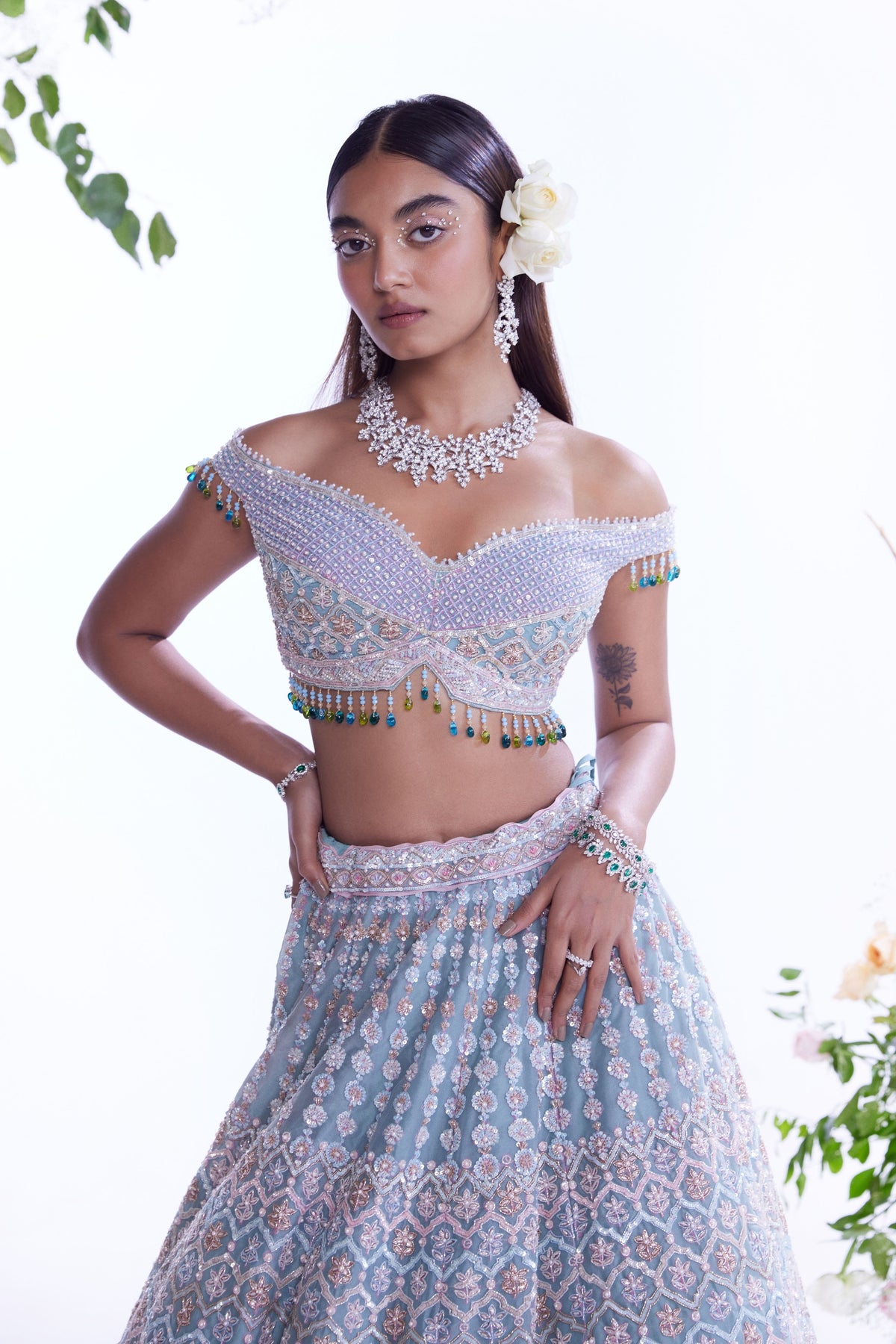 Sky Blue Lehenga Set