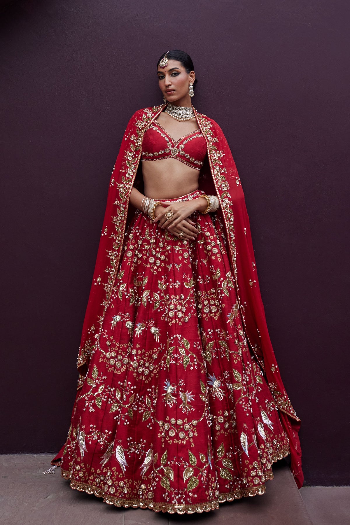 Red Bridal Lehenga Set