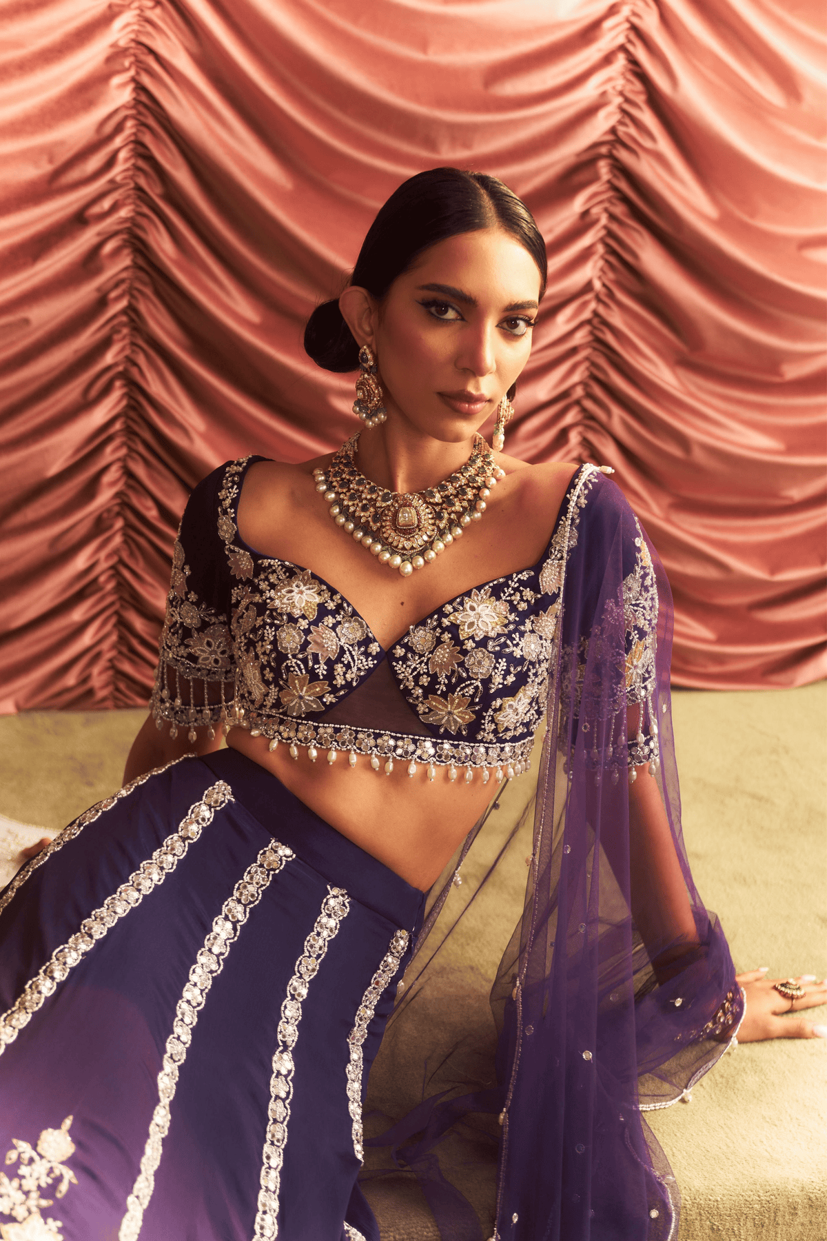 Purple Lehenga Choli Set