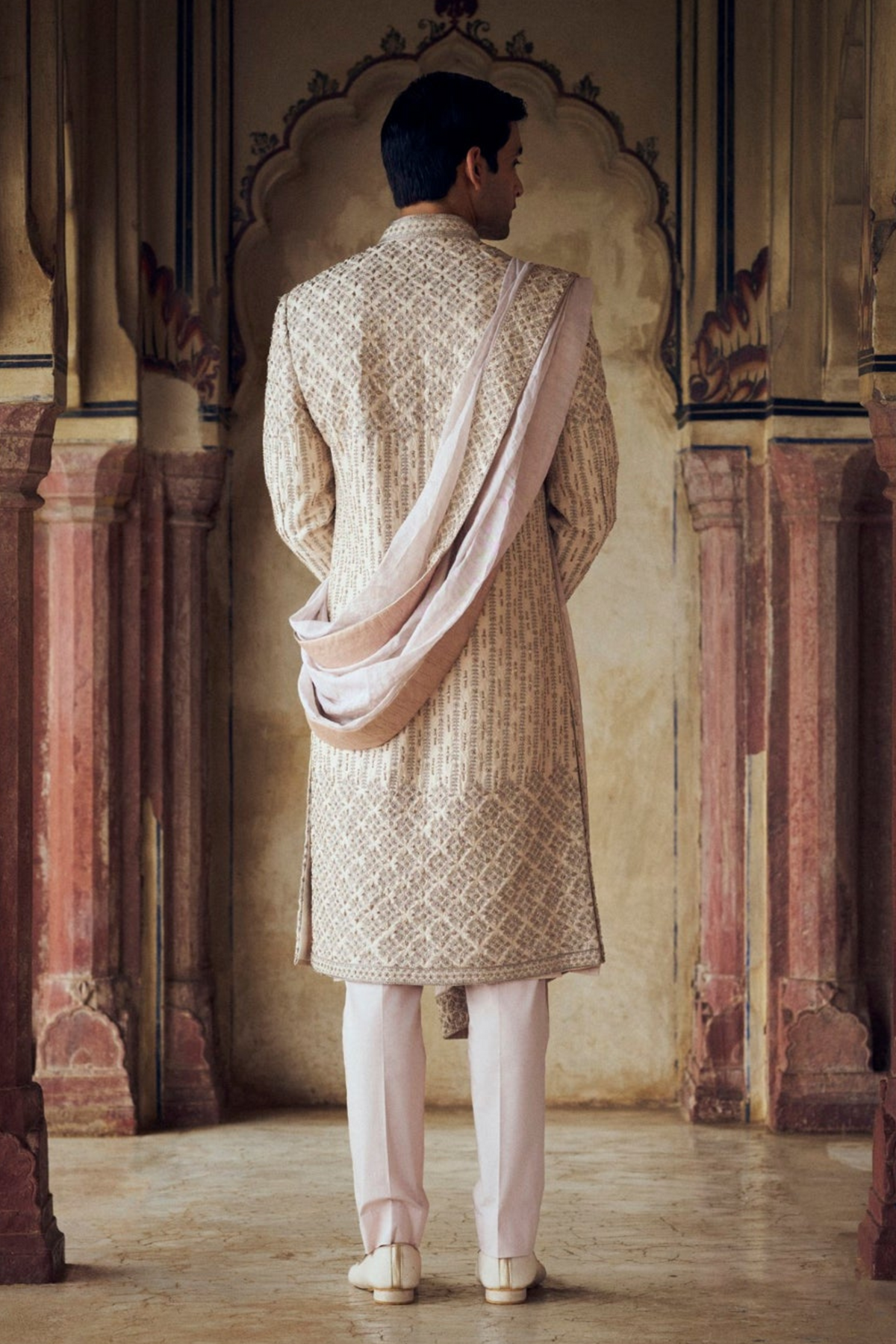 Blush Pink Sherwani Set