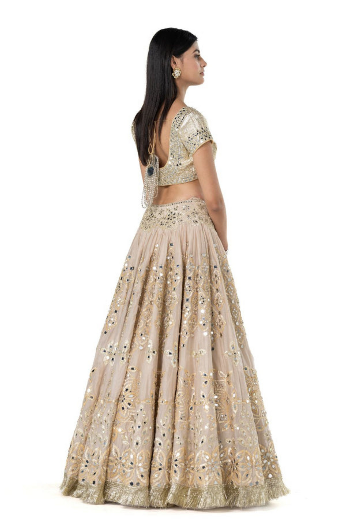 Beige Lehnga Set