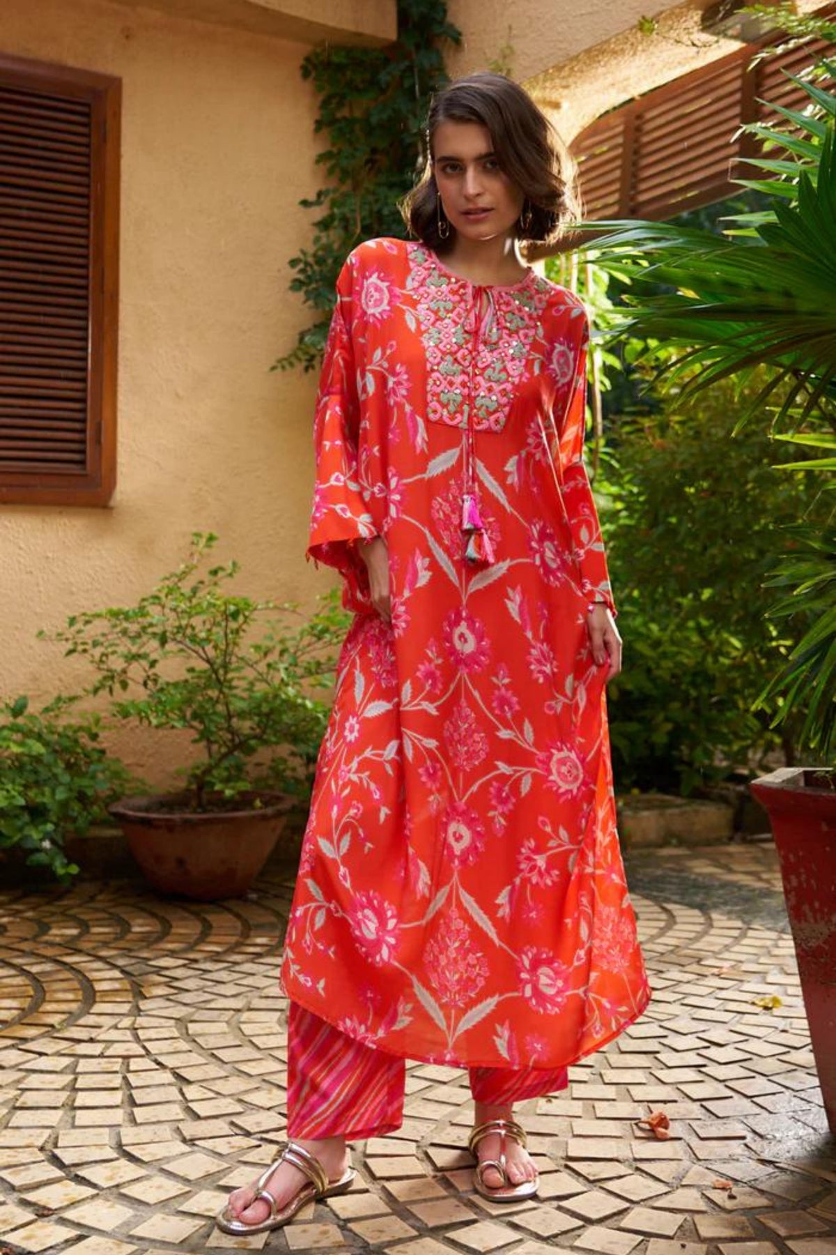 Scarlet Kaftan Set