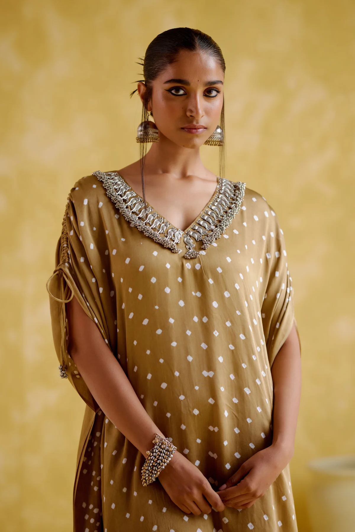 Dakshayani Beige Kaftan