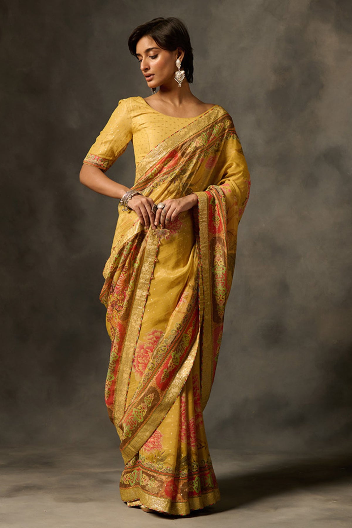 Yellow Soma Saree