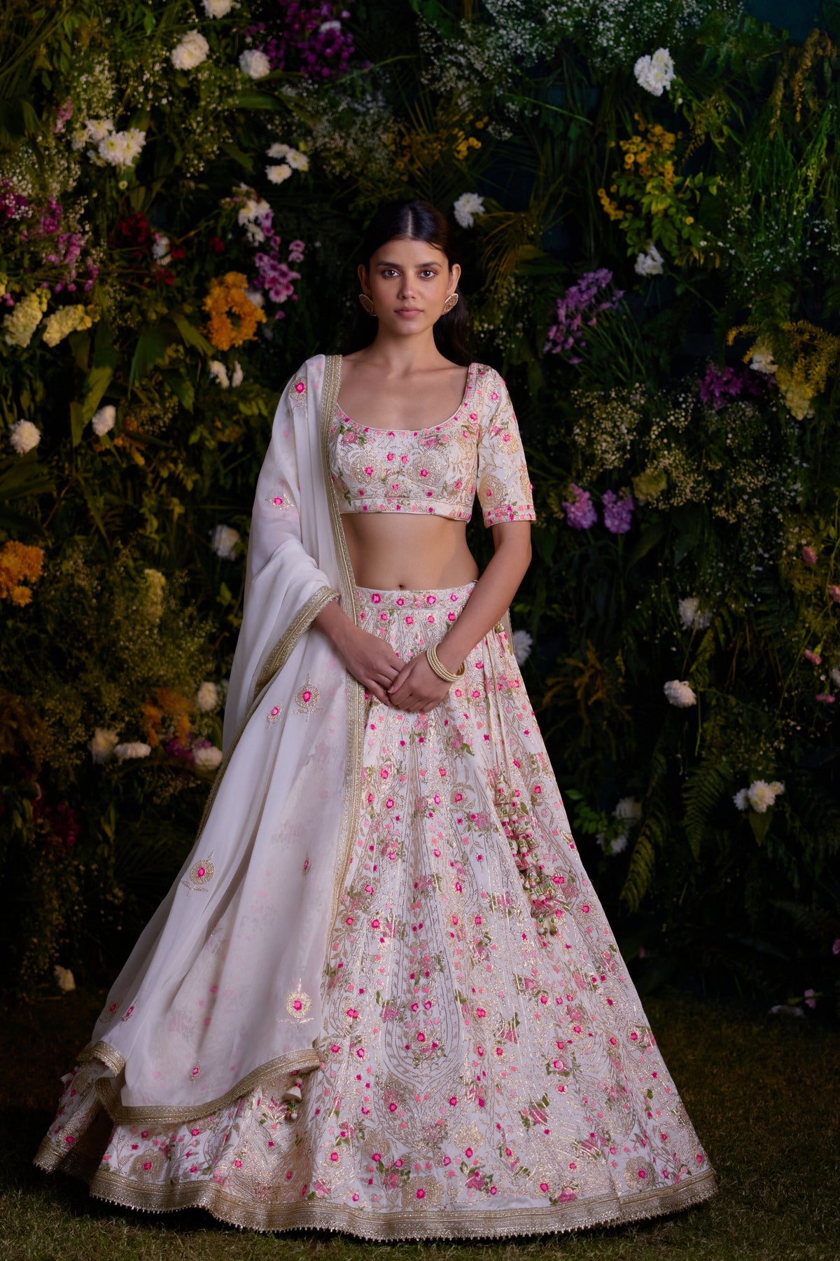 Ivory Lehenga Set