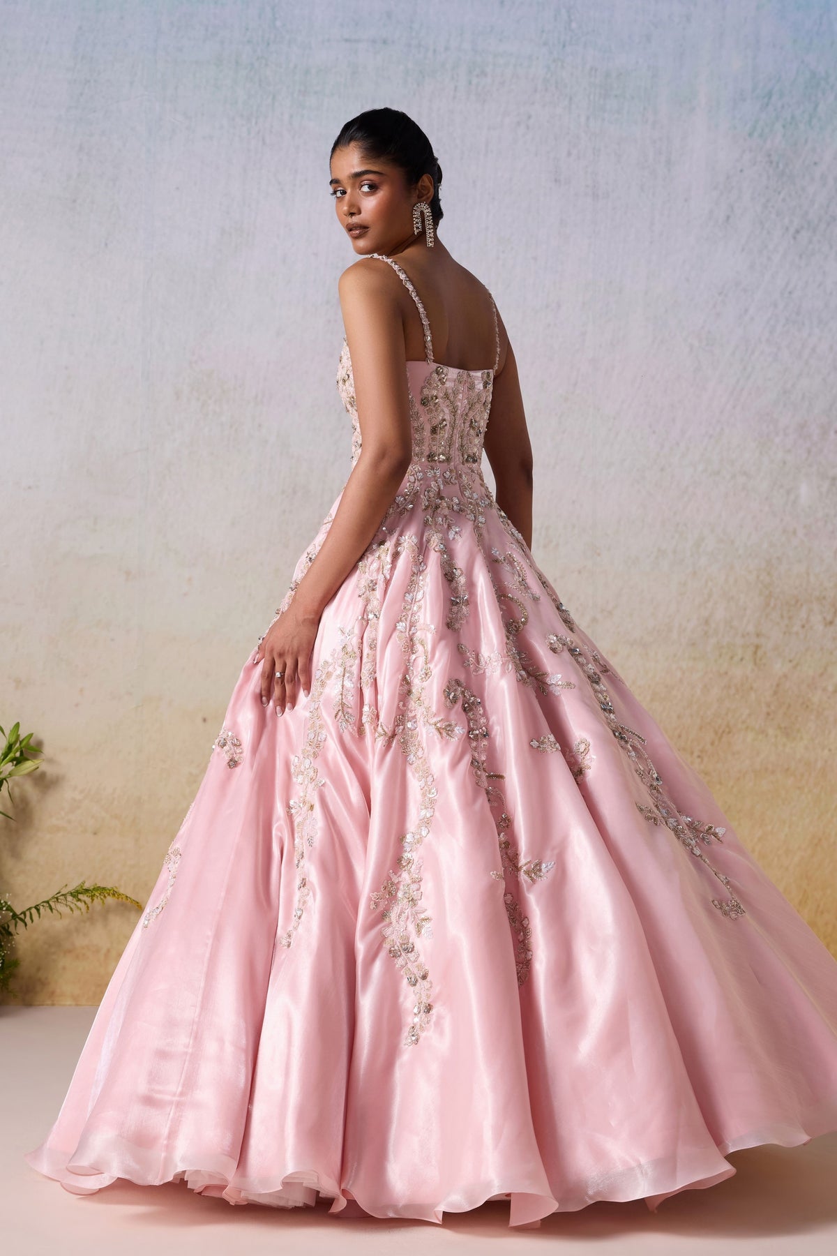 Corsage Pink Gown