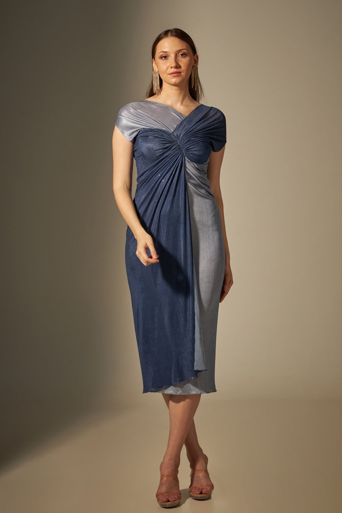 Blue Shaded Stretch Dress