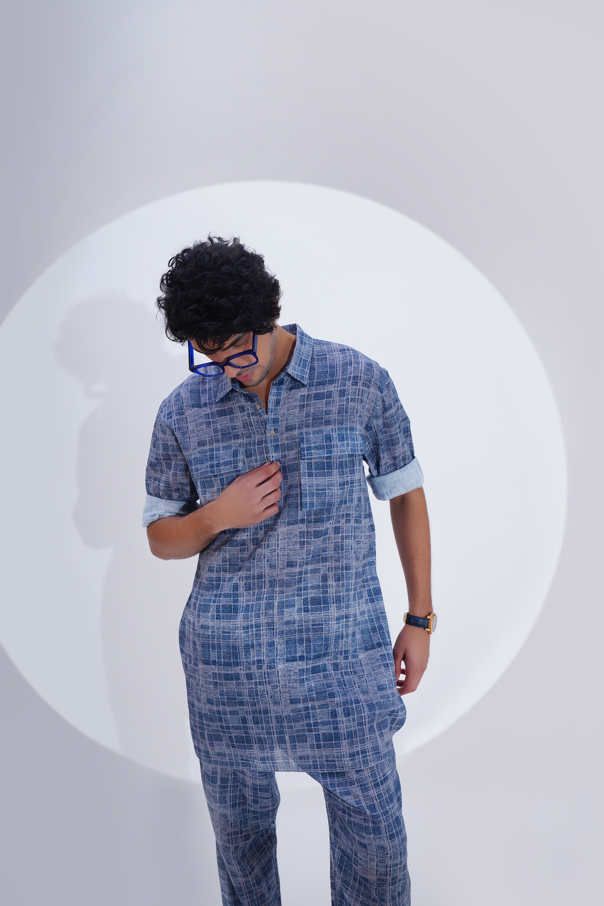 Indigo Printed Kurta Set