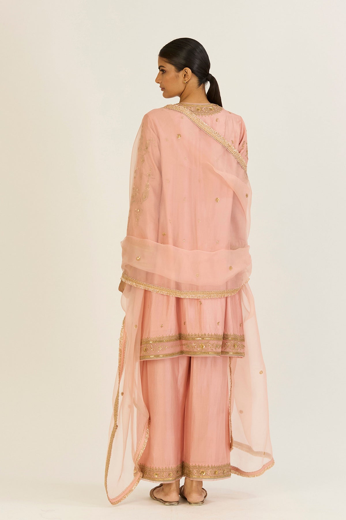 Almas Salmon Pink Dupatta