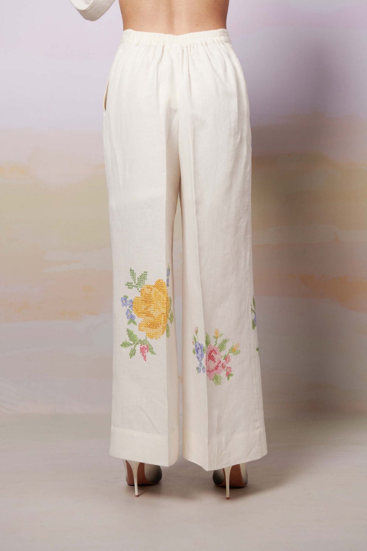 Summer Rose Linen Trousers