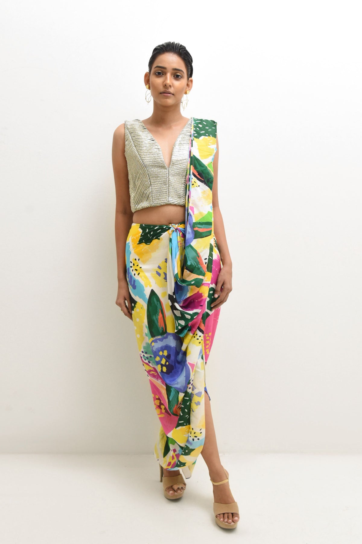 Printed Saree With Blouse