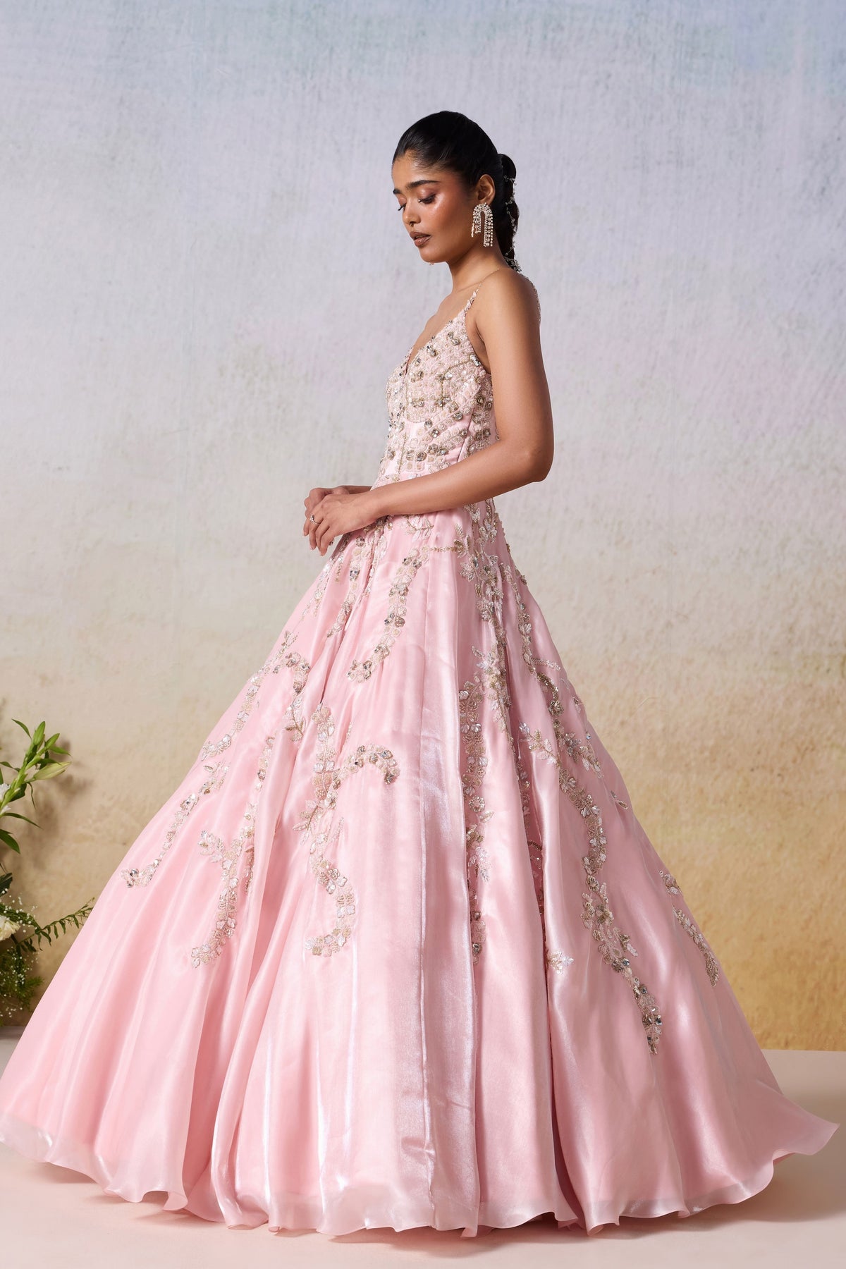 Corsage Pink Gown