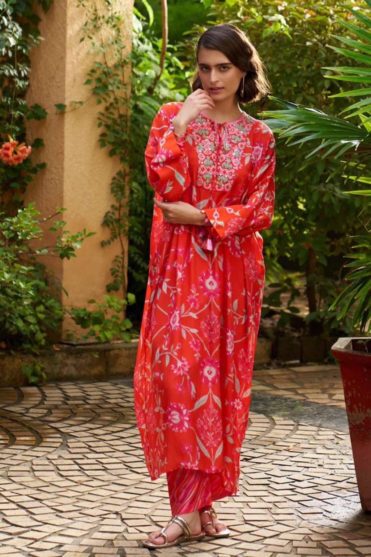 Scarlet Kaftan Set