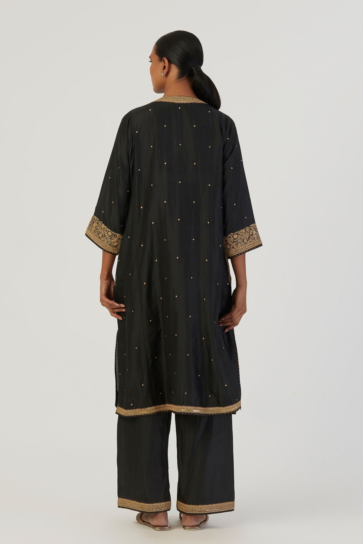 Qala Black Kurta and Pants