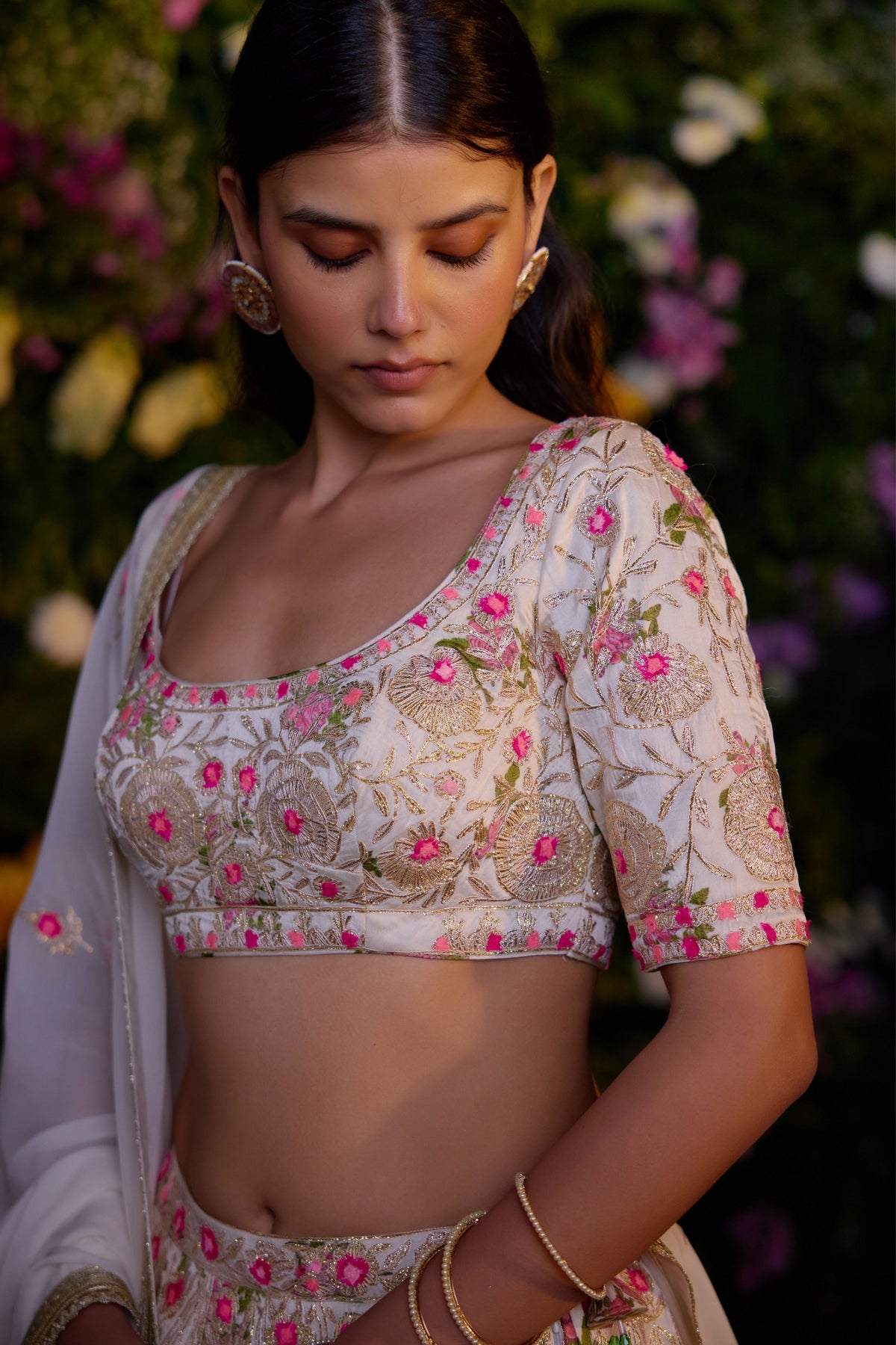 Ivory Lehenga Set