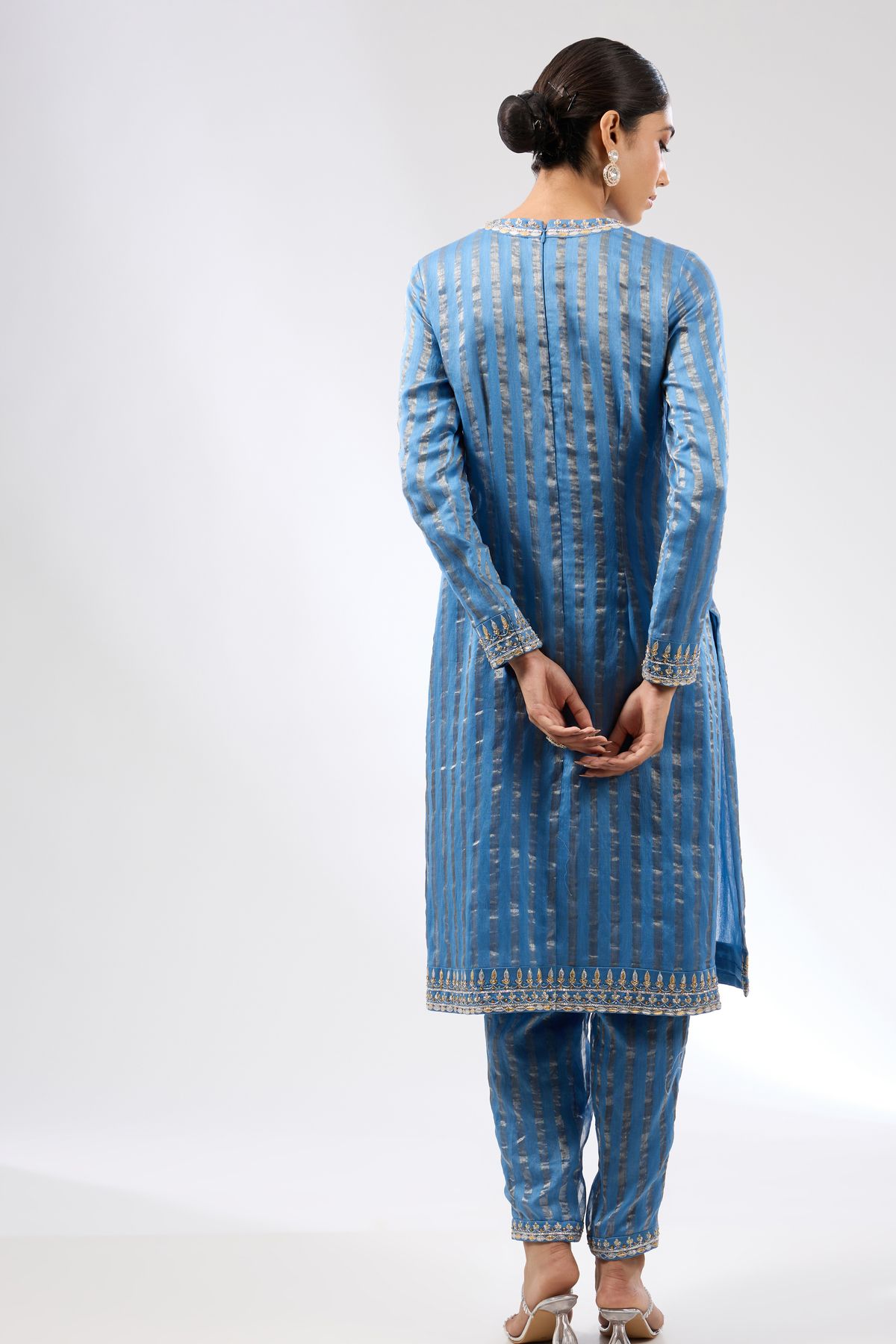 Zari Blue Kurta Set