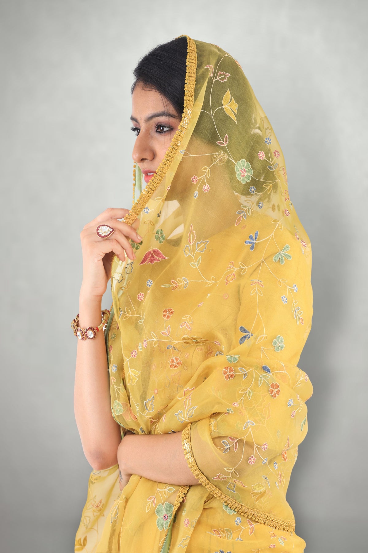 Mustard saree