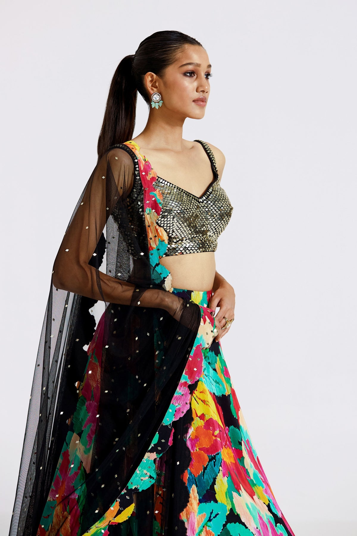 Multi-colour Lehenga Set