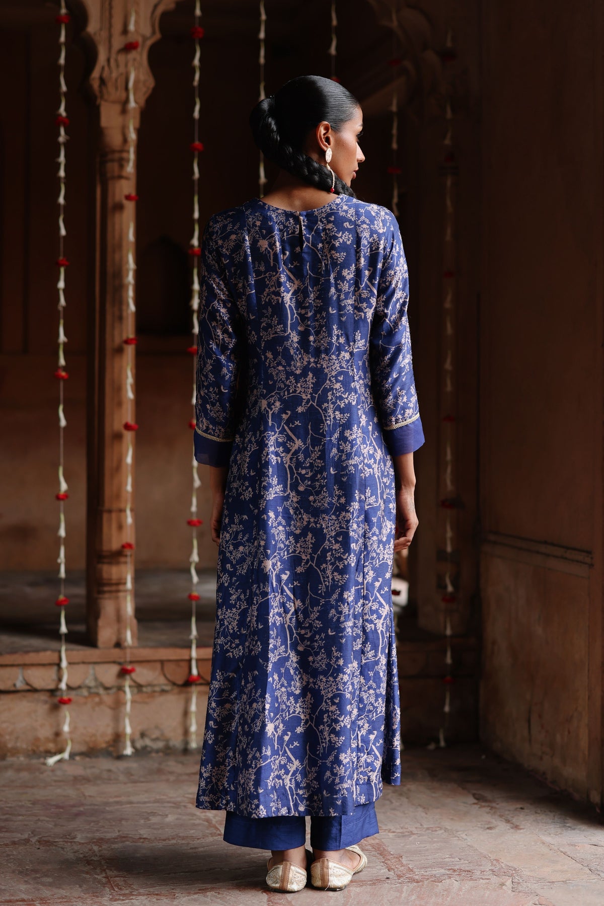 Blue Printed Kurta Set