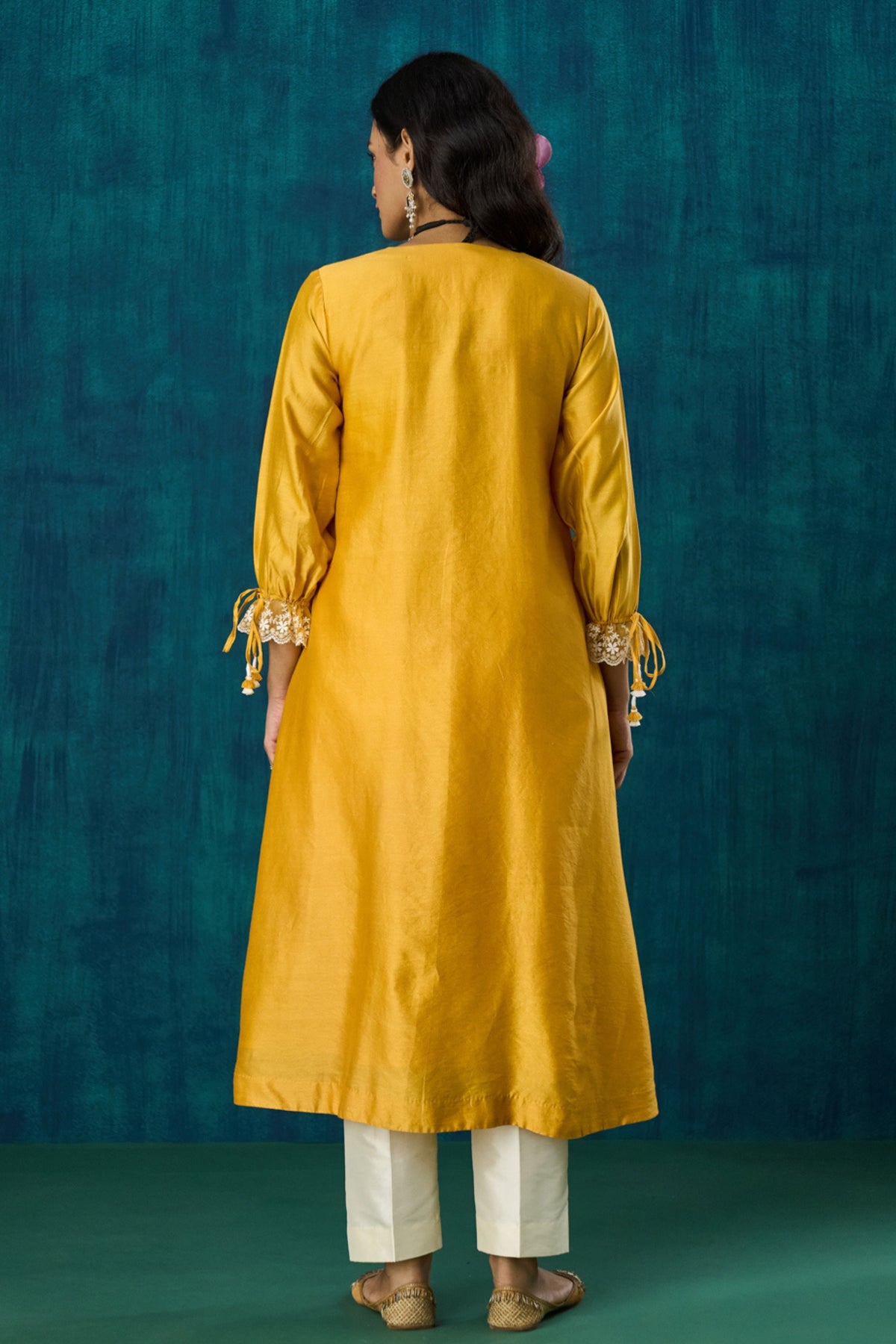 Mango Yellow Flowy Kurta Sets