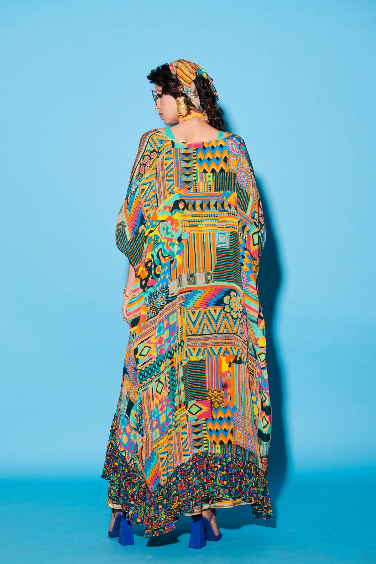 Multi Colour Frill Cape