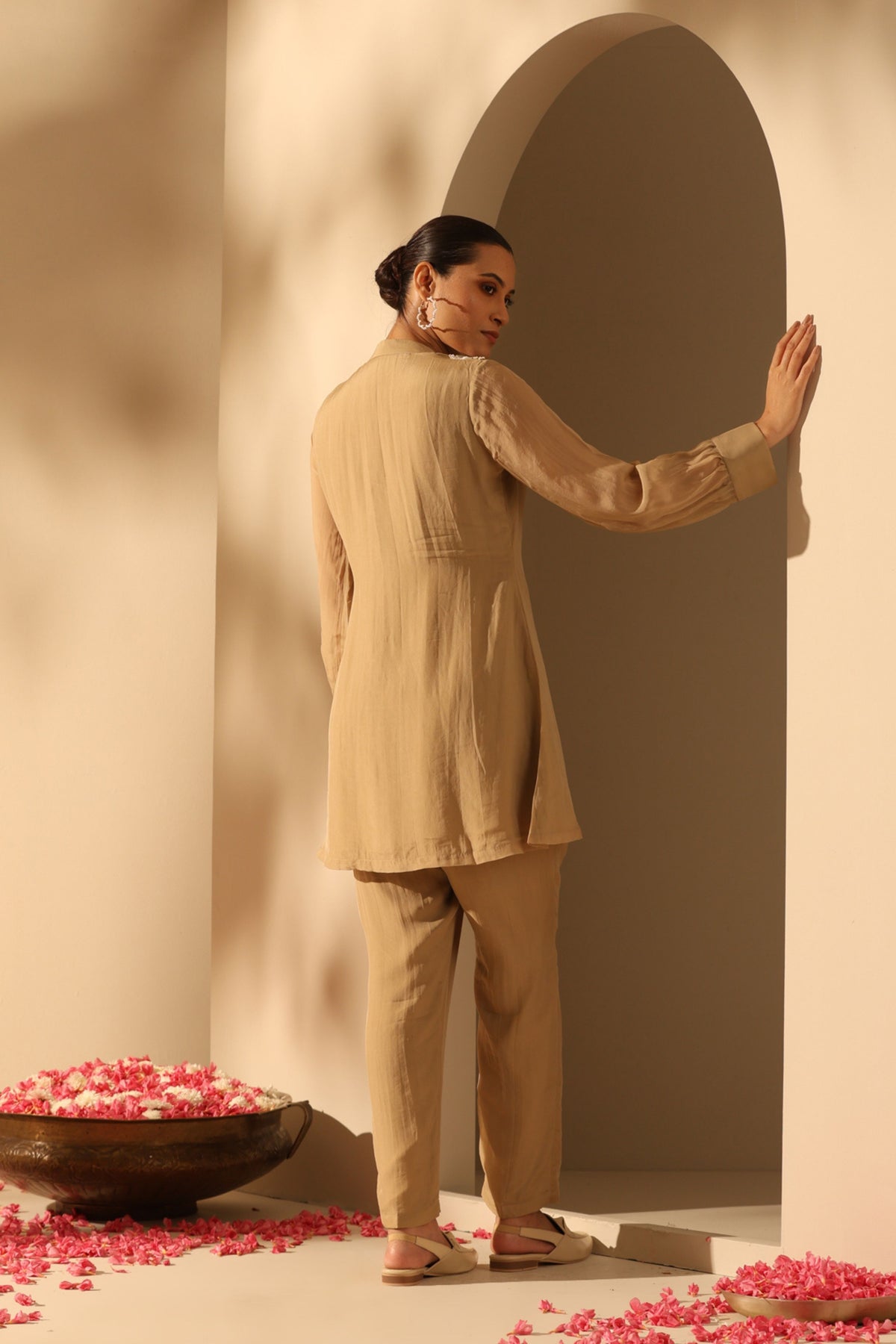 Mahvi Beige Kurta Set