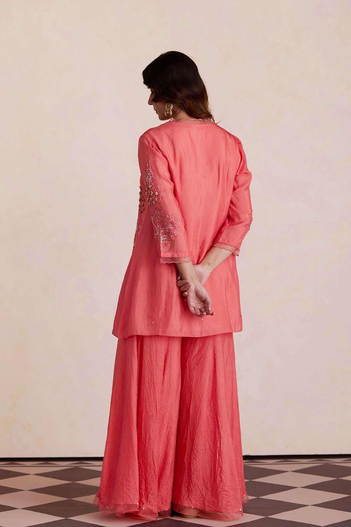 Flamingo Sharara Set