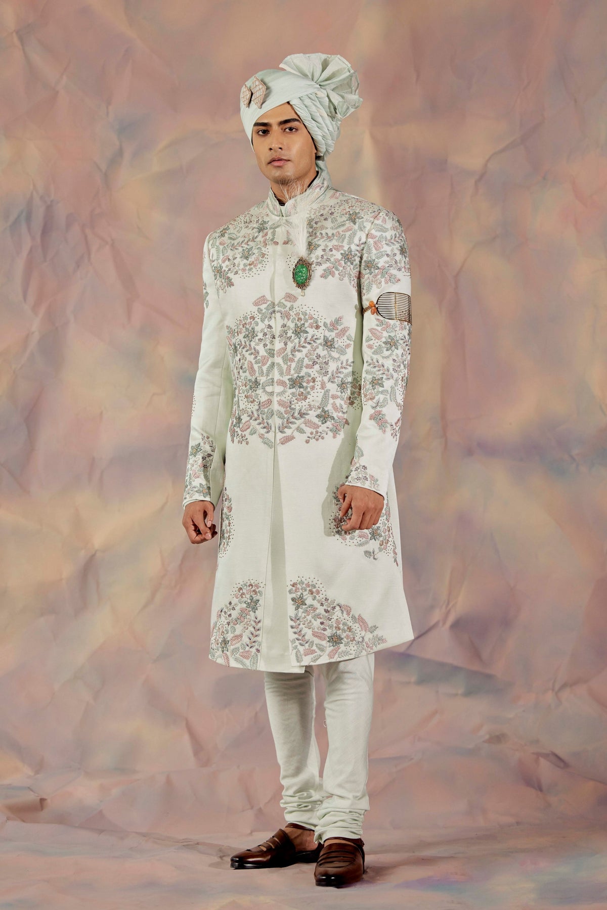 Hazy Blue Sherwani Set