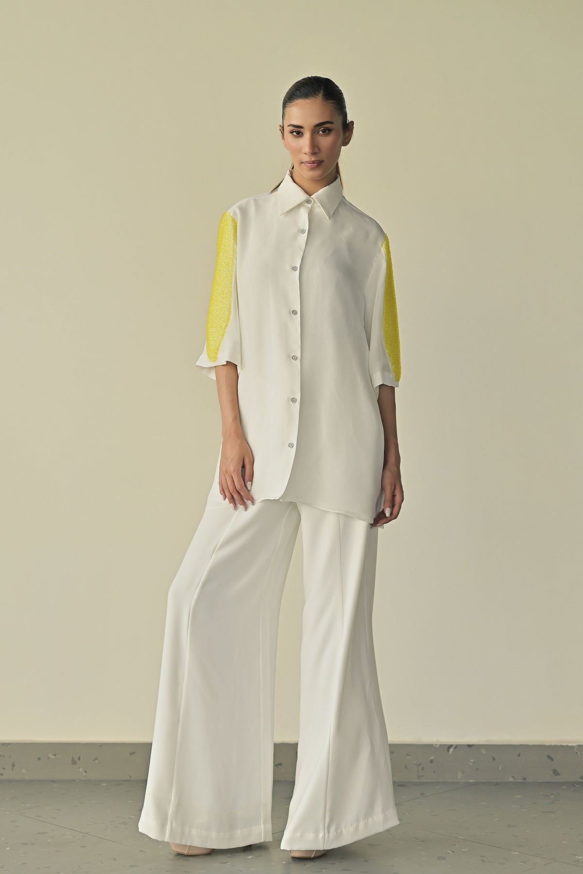 White Stella Parallel Trousers