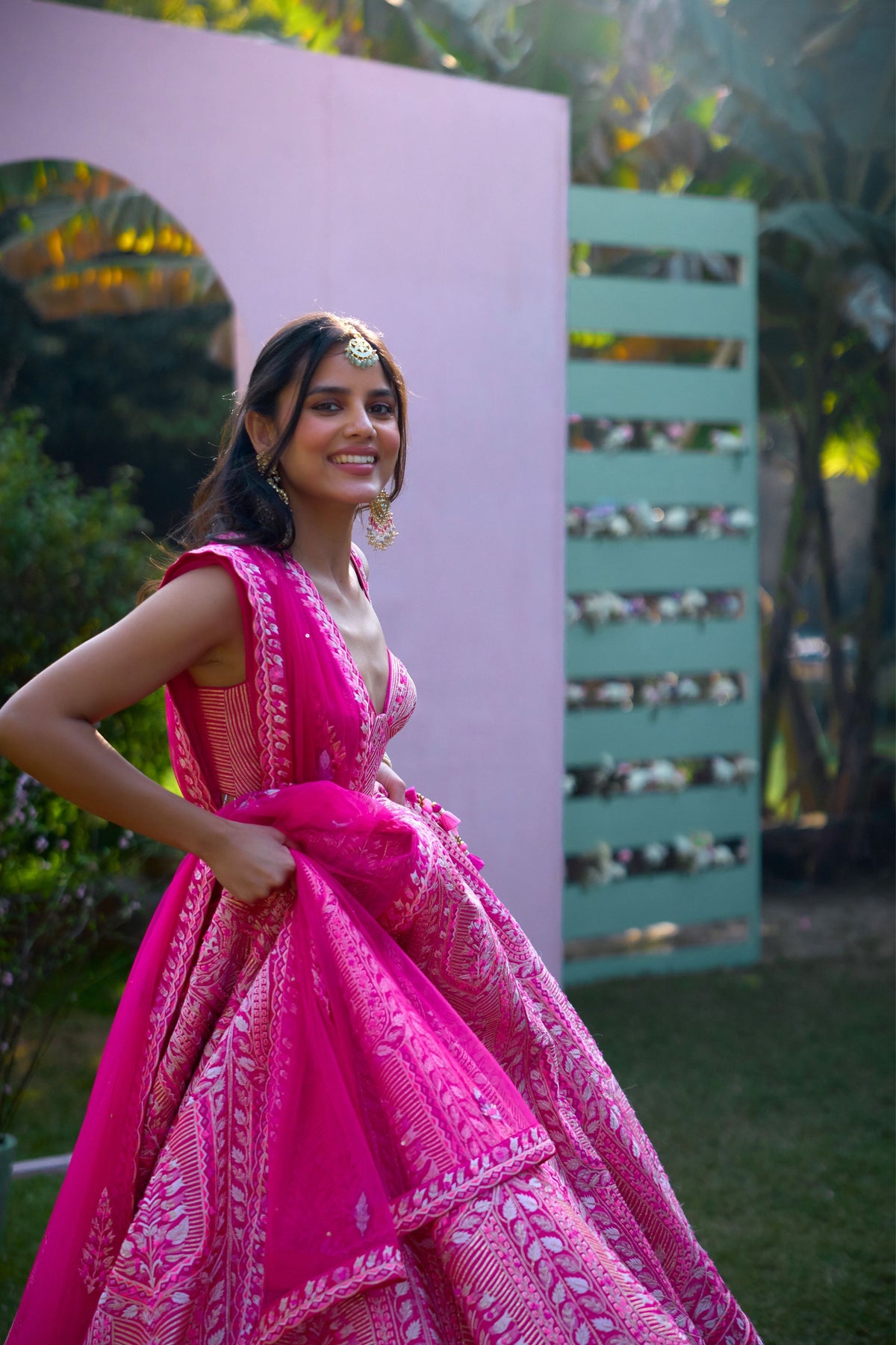 Fuschia Pink Lehenga Set