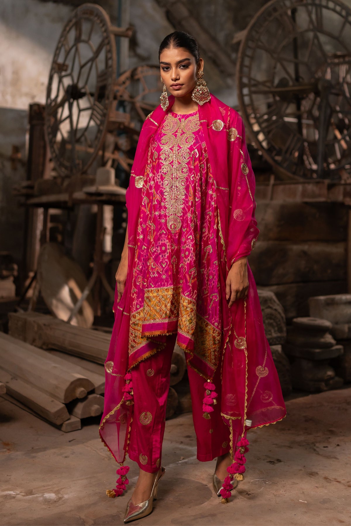 Pink Kaftan With  Pants