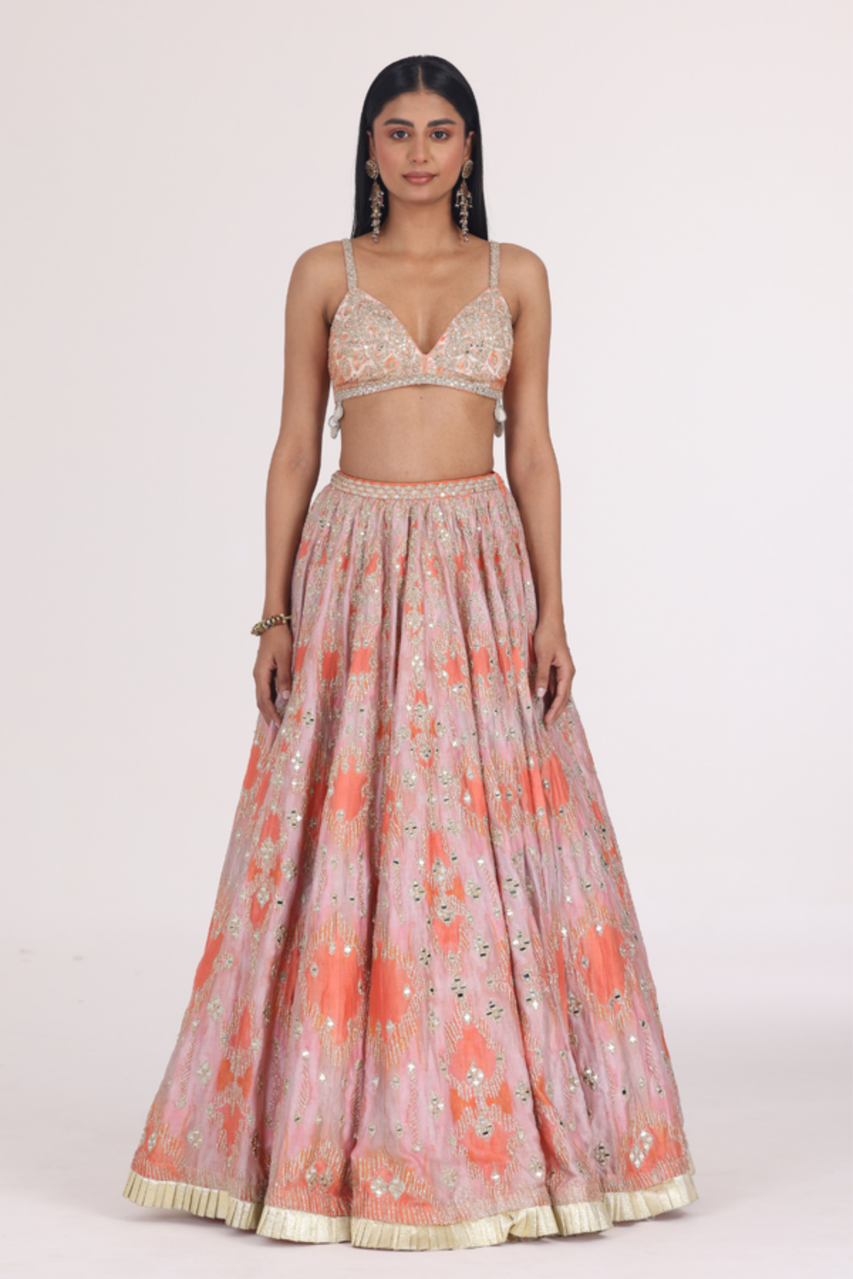 Muted Hues Printed Lehenga Set