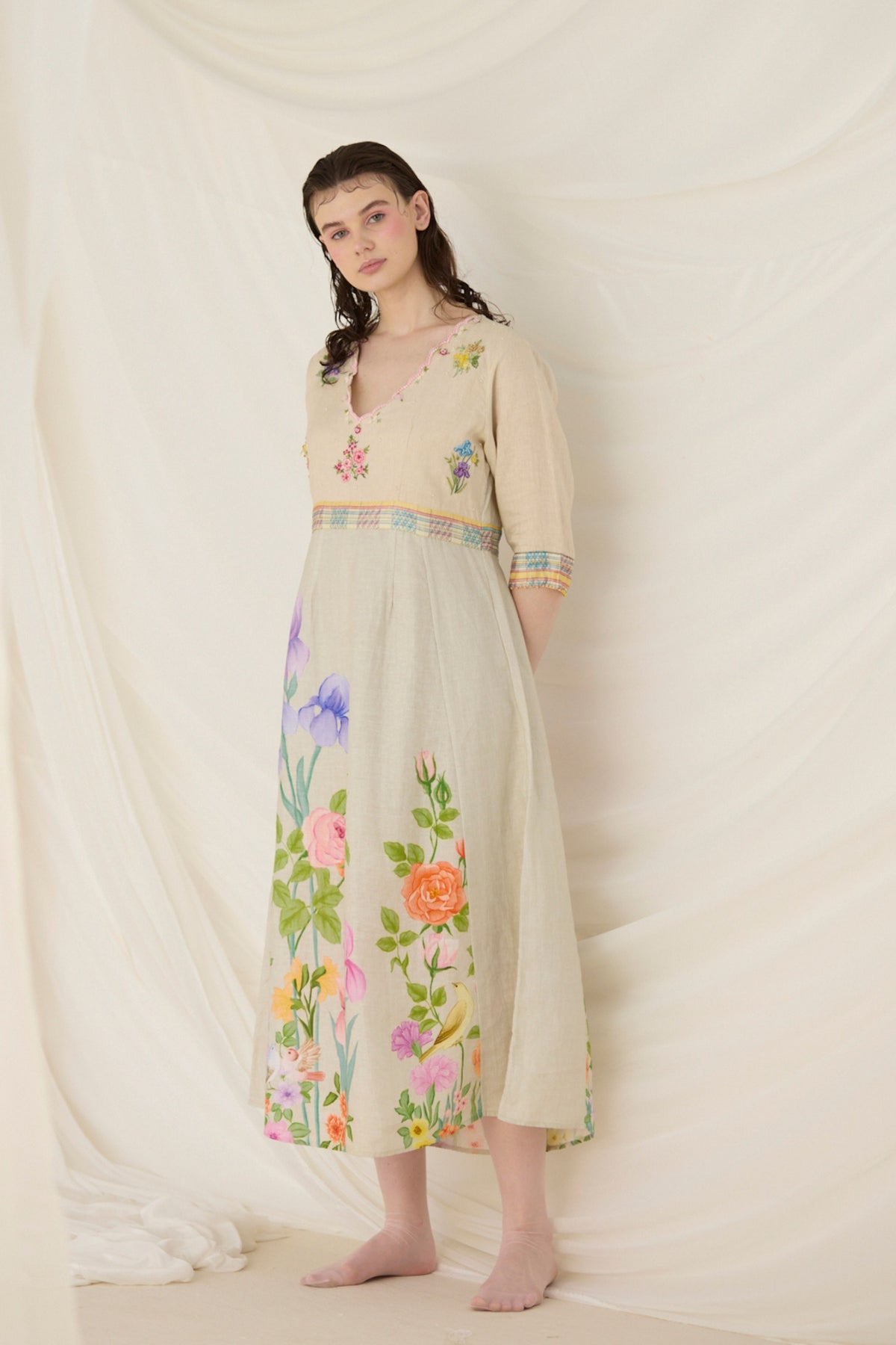 Ash Embroidered Dress