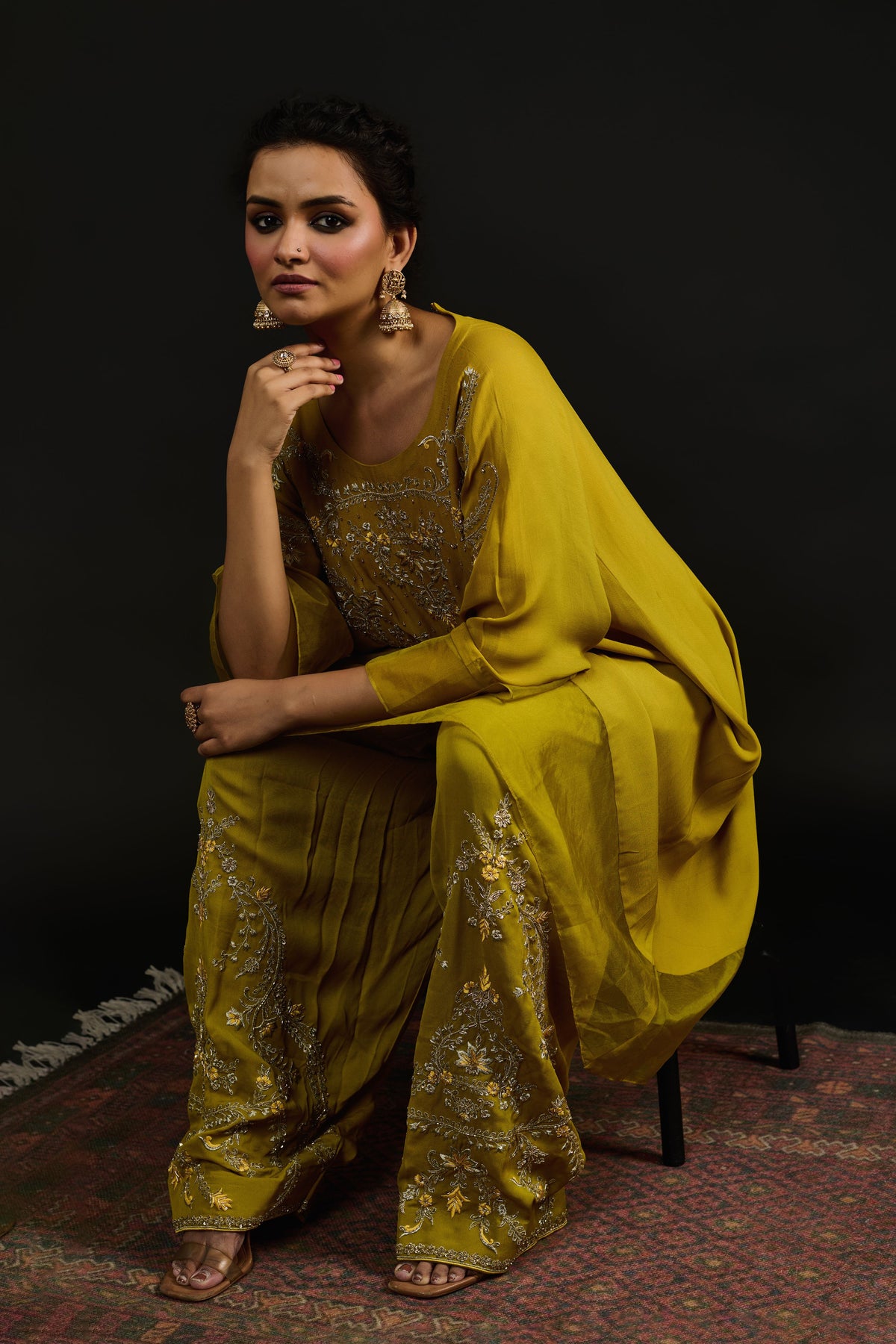 Zahra Lime Green Kurta Set